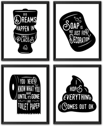 Bathroom Decor Motivational Wall Art