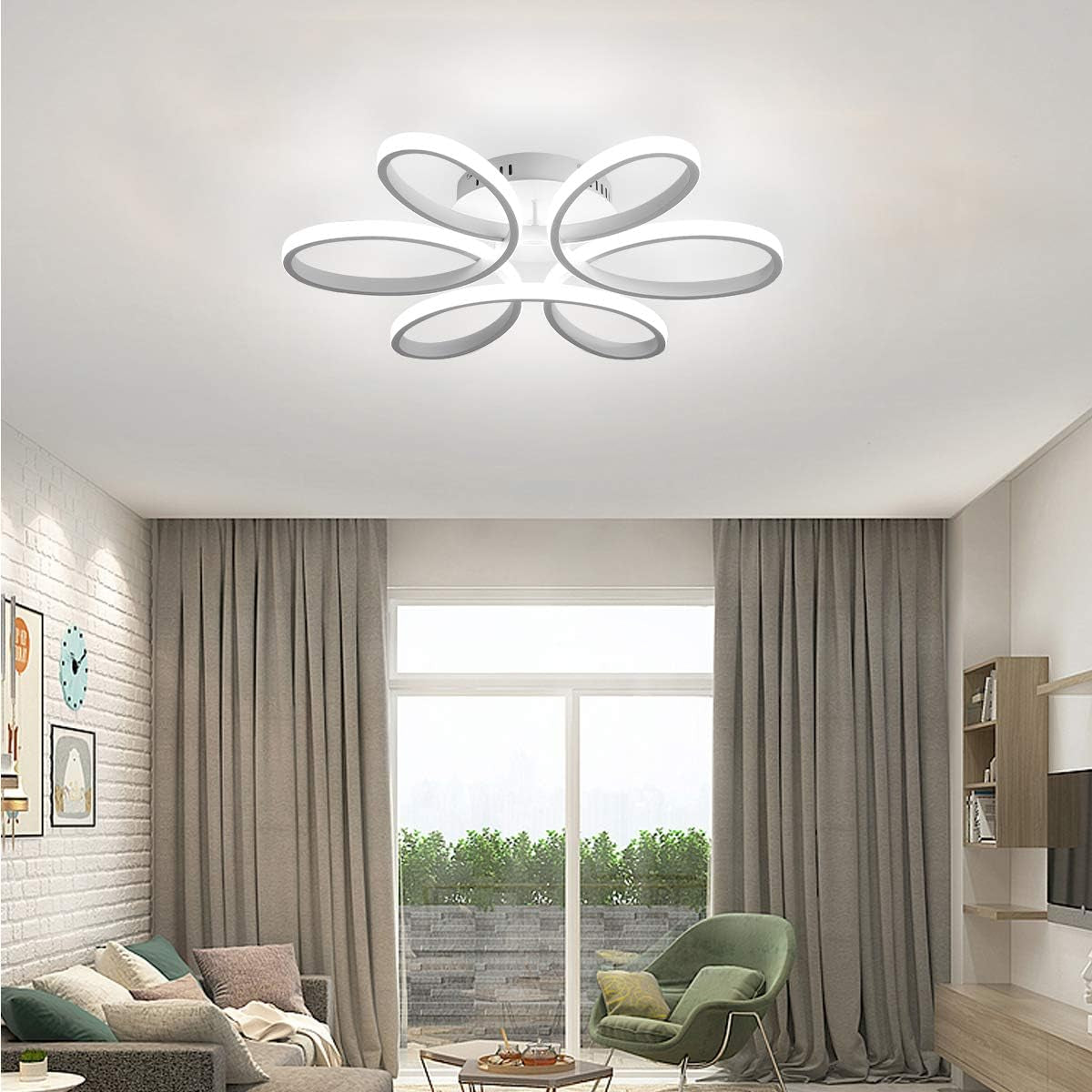 Ceiling Light Fixture with Flower Shape