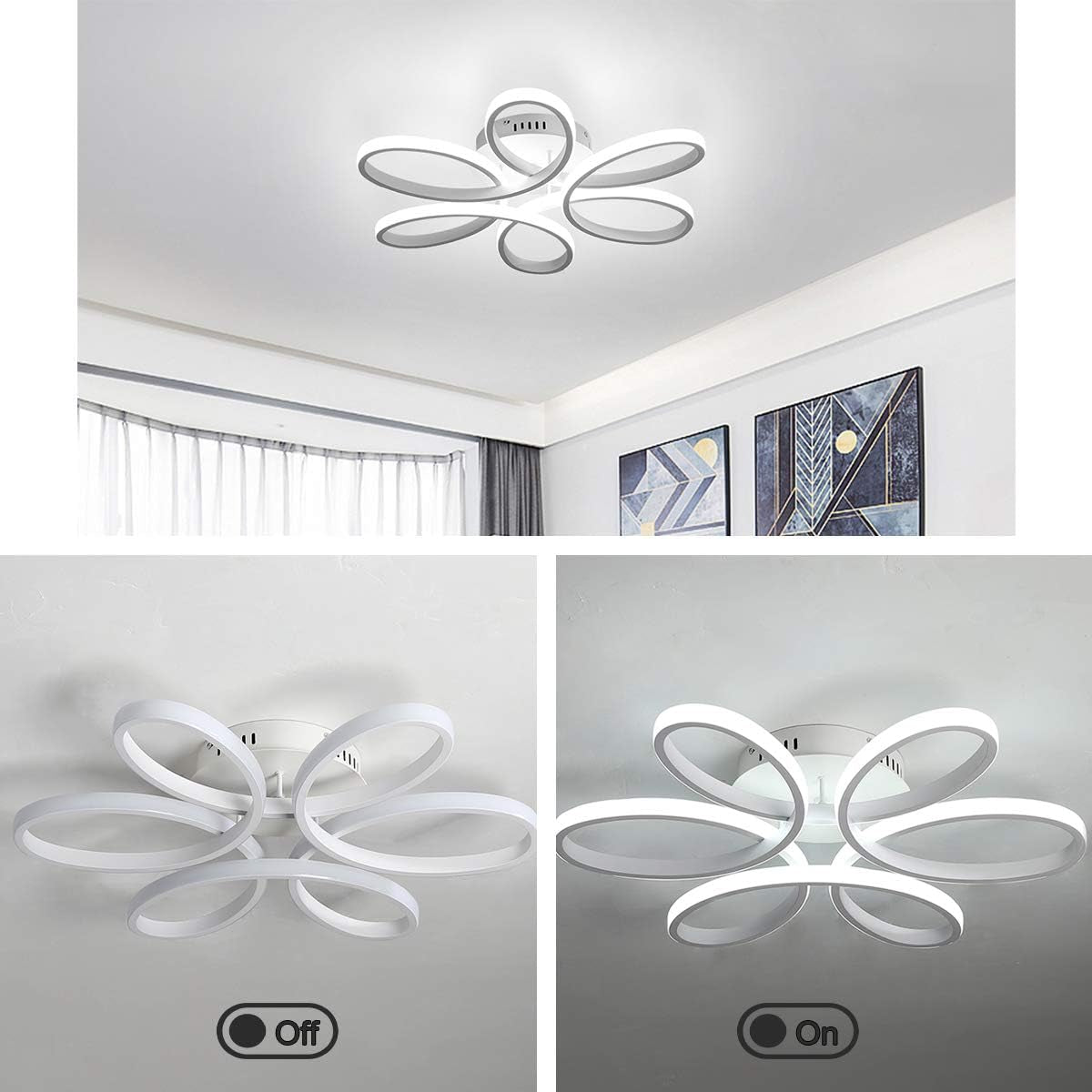 Ceiling Light Fixture with Flower Shape