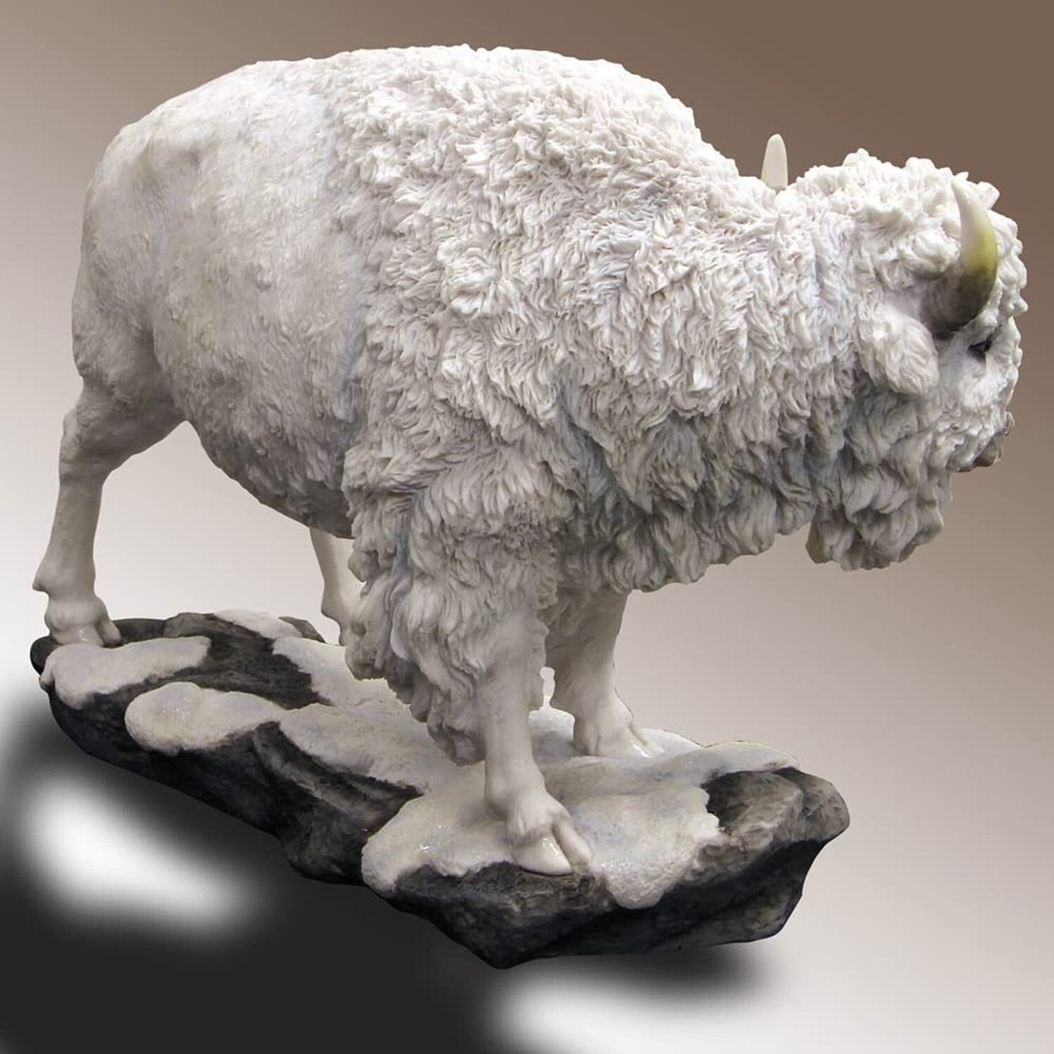 Bison Standing Decorative Statue Figurine