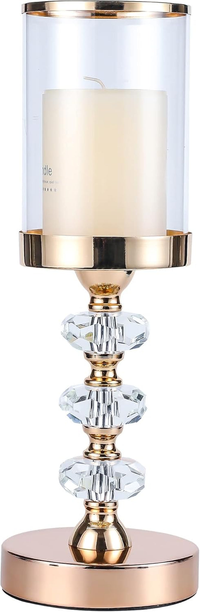 Crystal Candle Holder with Glass Lid
