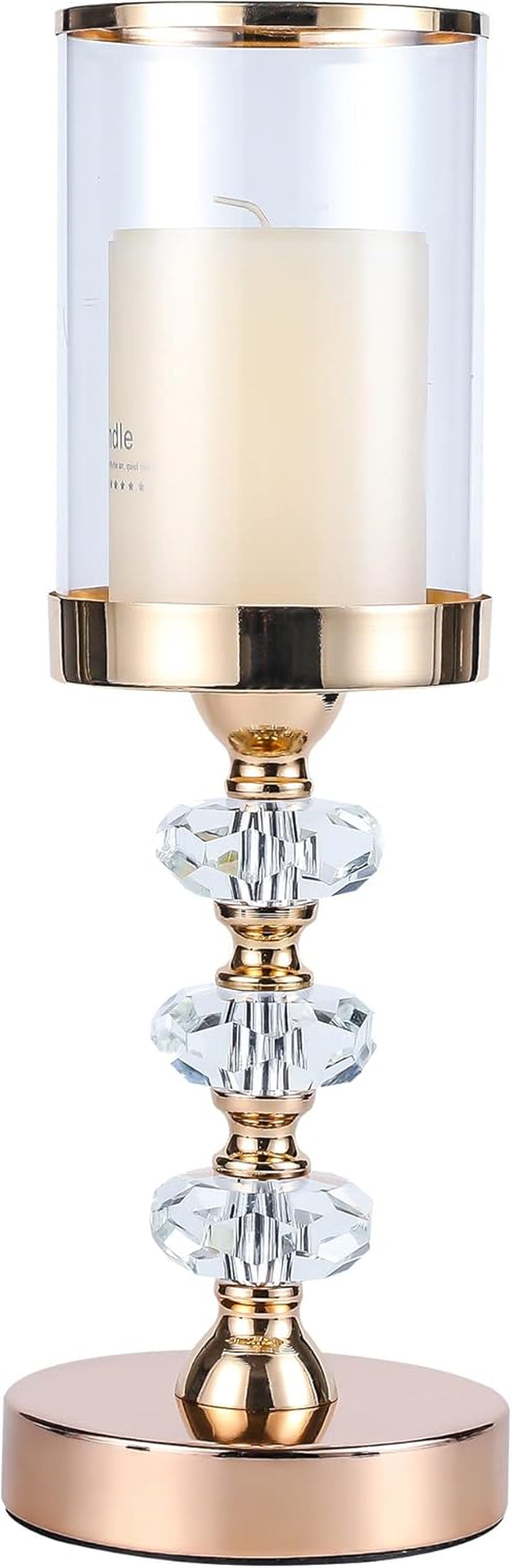 Crystal Candle Holder with Glass Lid