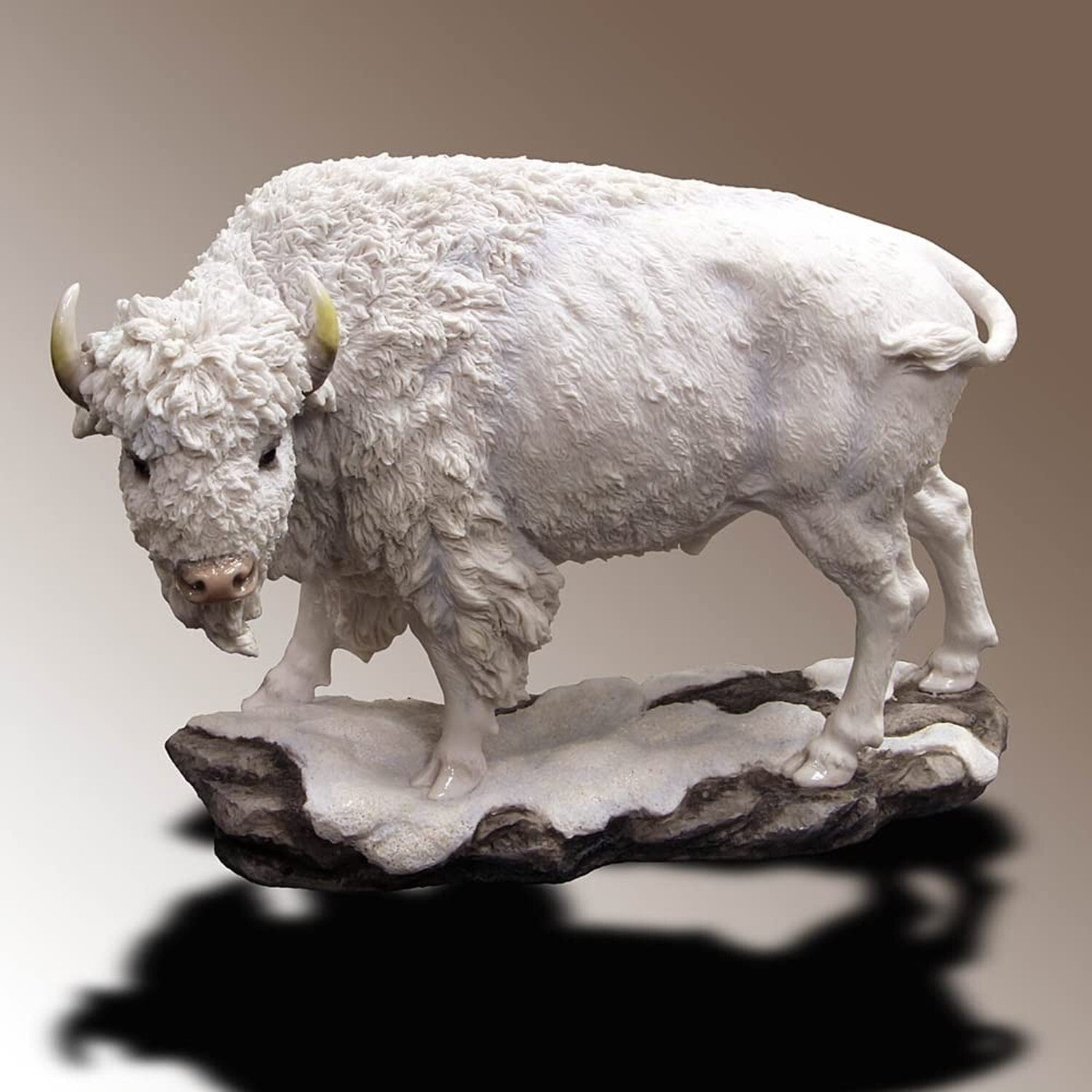 Bison Standing Decorative Statue Figurine