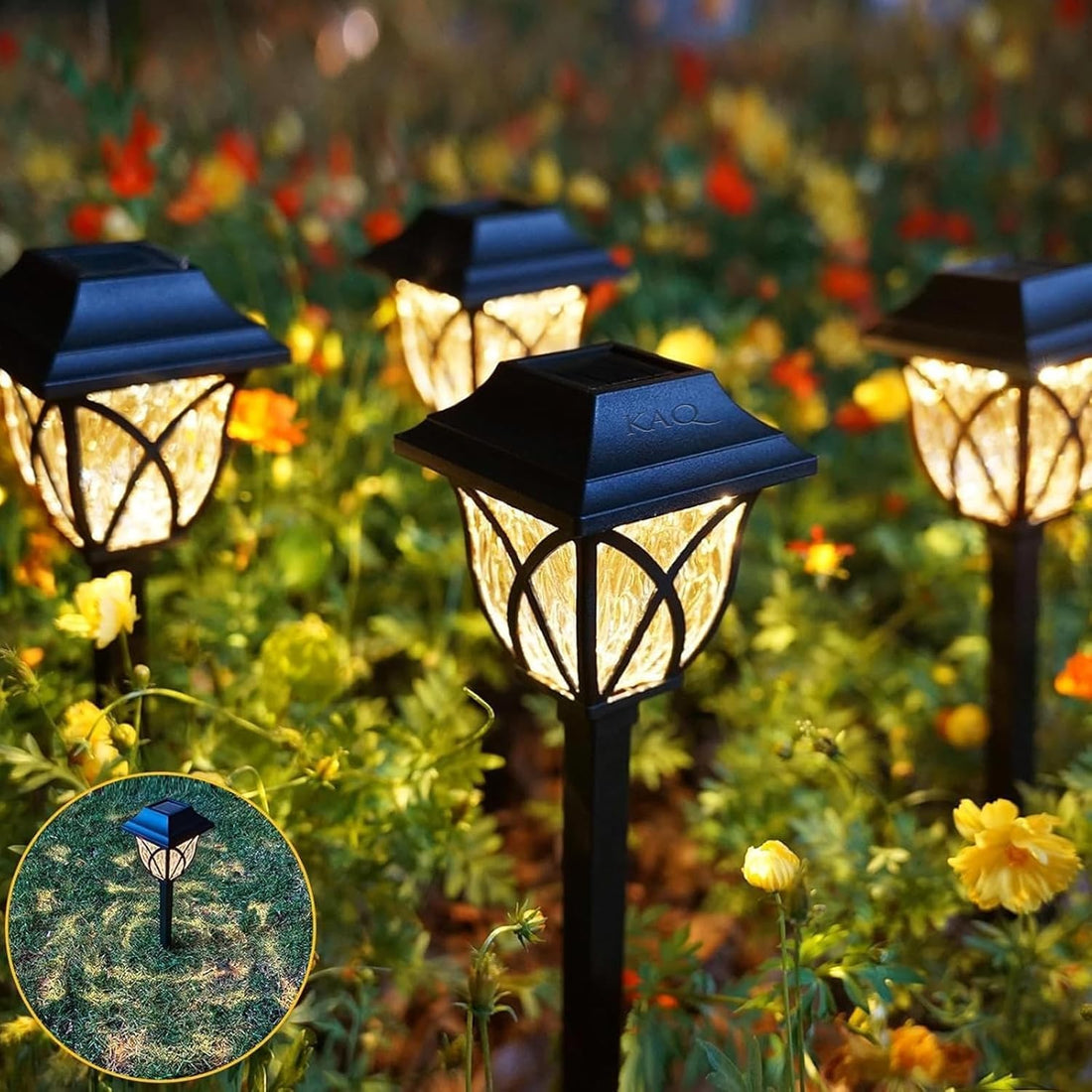 2 Pack LED Solar Lights Outdoor Waterproof