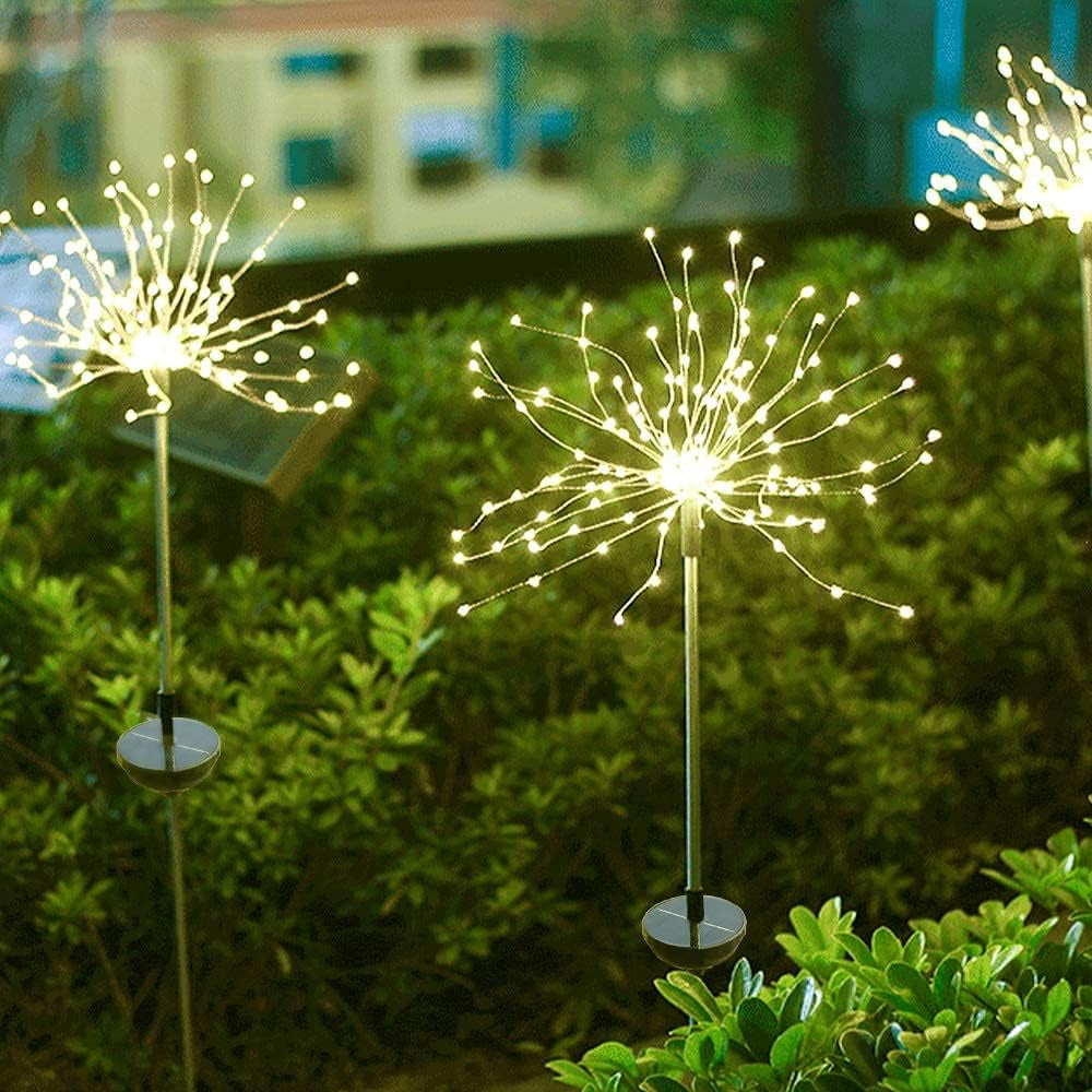 2 Pack Solar Firework Garden Lights