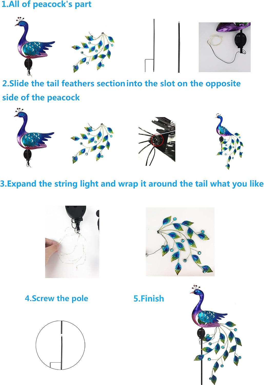 Peacock Pathway Solar Garden Light