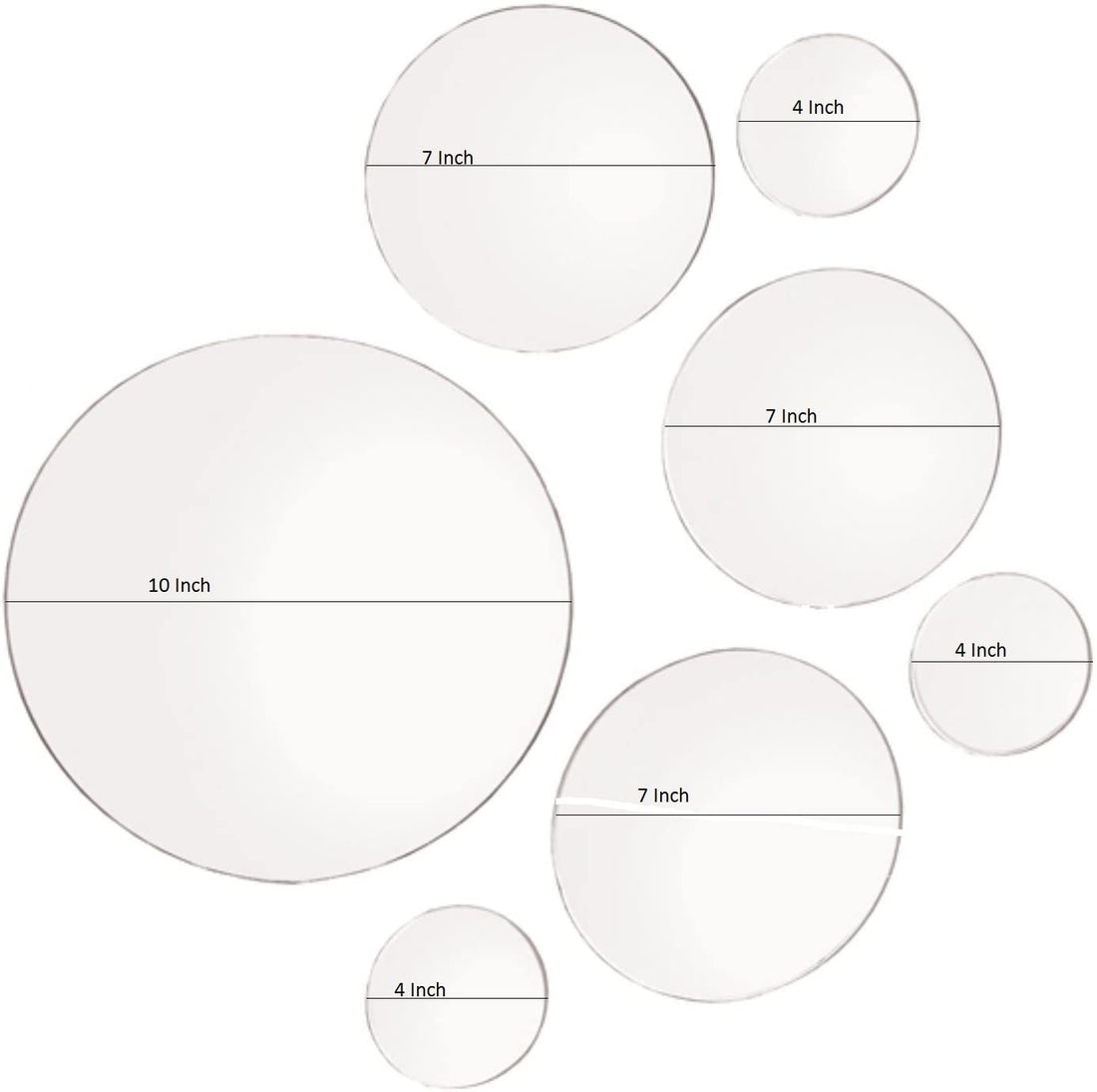 Round Mirror Wall Mounted Assorted
