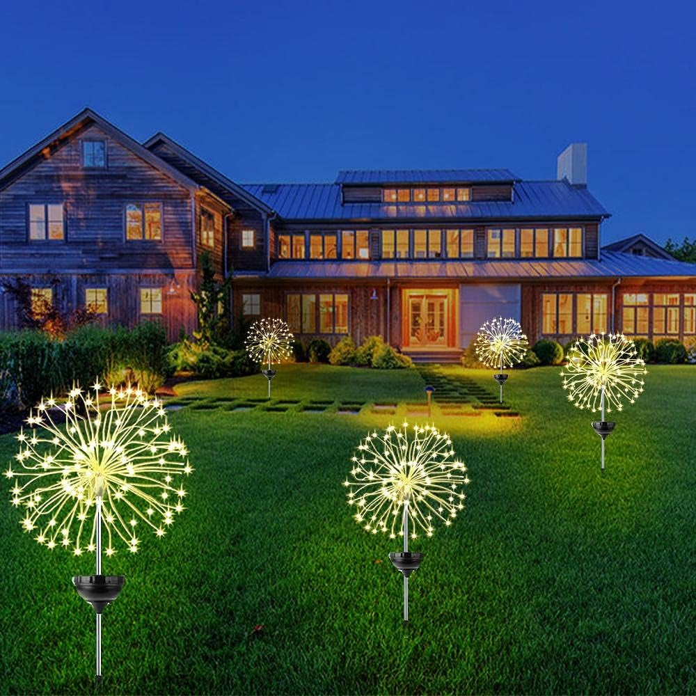 2 Pack Solar Firework Garden Lights