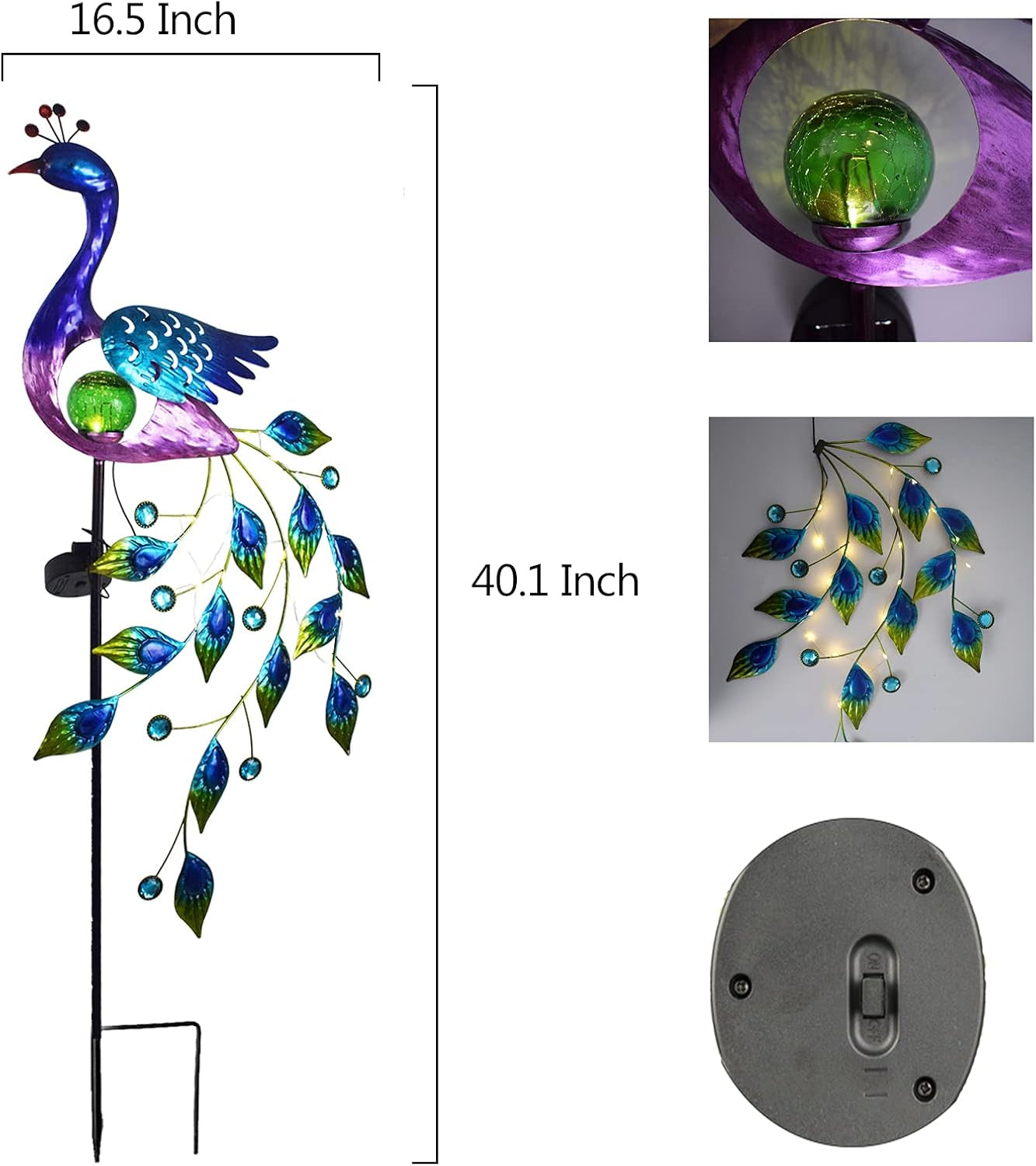 Peacock Pathway Solar Garden Light
