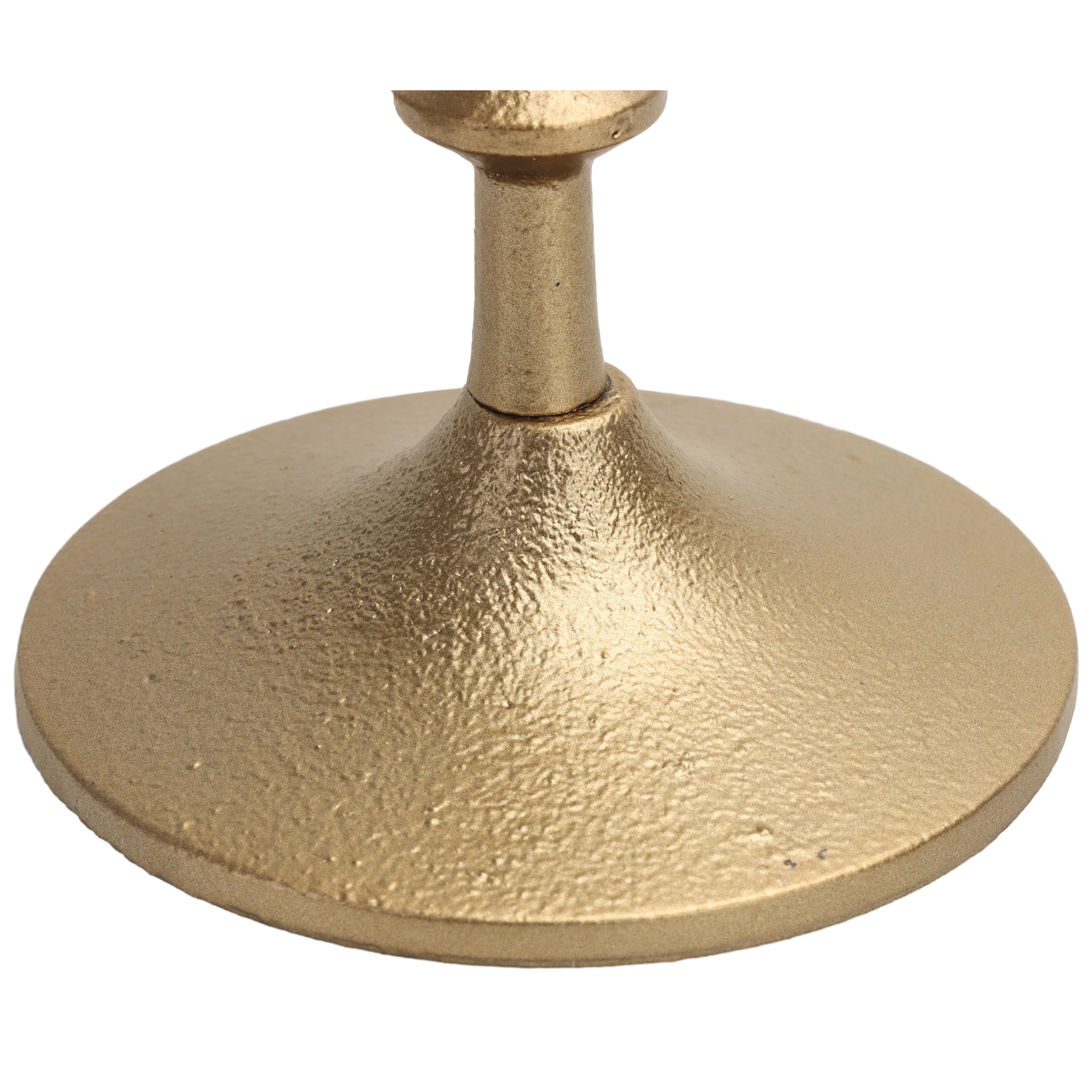 Gold Cast Metal Taper Candle Holder