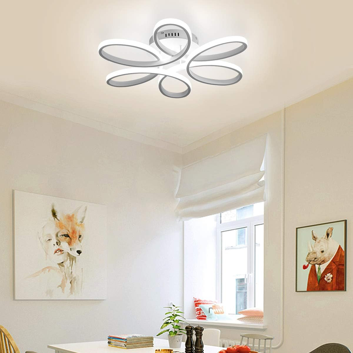 Ceiling Light Fixture with Flower Shape