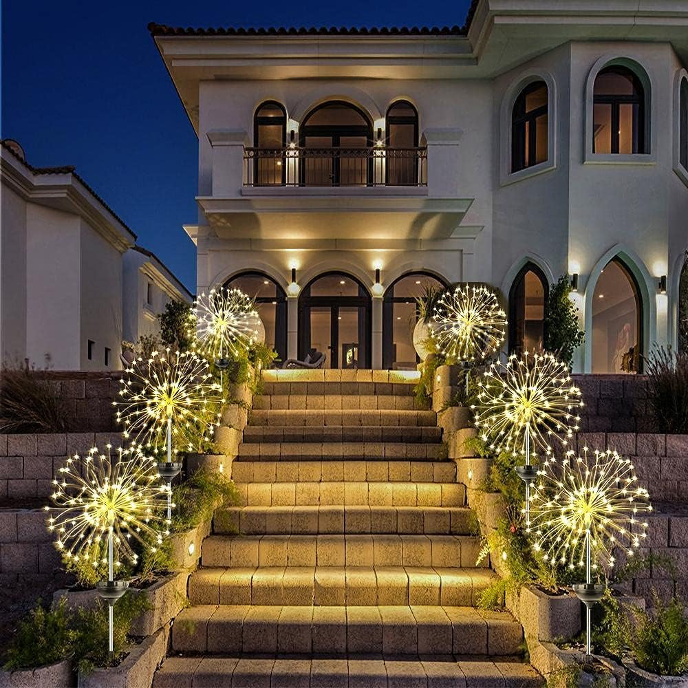 2 Pack Solar Firework Garden Lights
