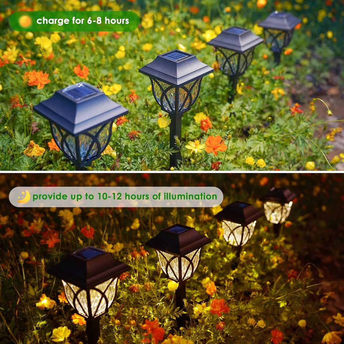 2 Pack LED Solar Lights Outdoor Waterproof