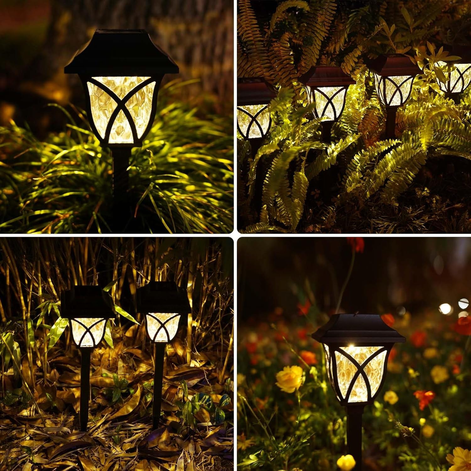 2 Pack LED Solar Lights Outdoor Waterproof