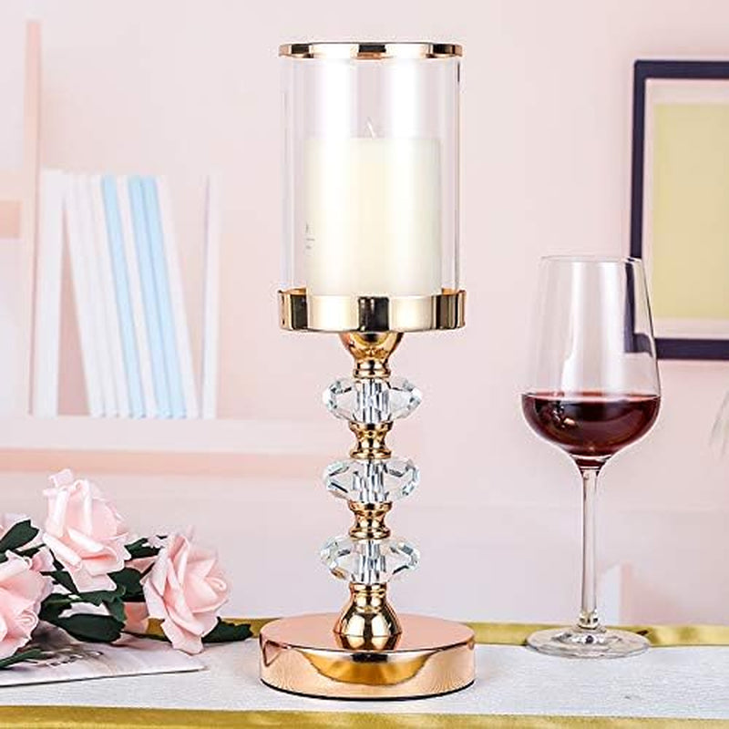 Crystal Candle Holder with Glass Lid