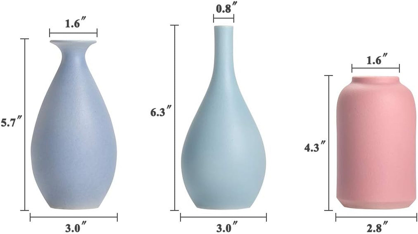 Colorful Ceramic Flower Vase Set