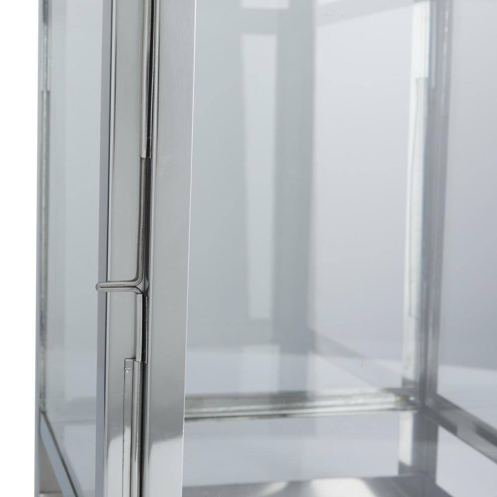 Silver Stainless Steel Candle Lantern