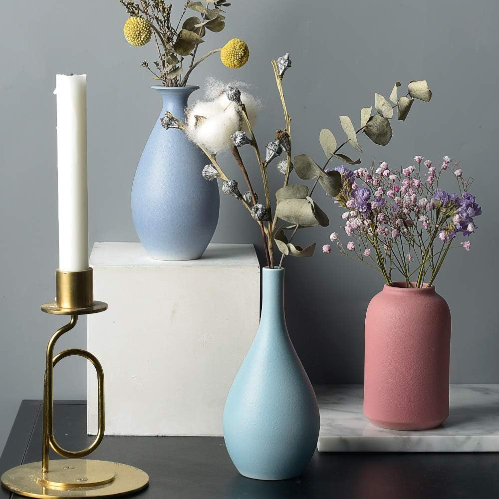 Colorful Ceramic Flower Vase Set