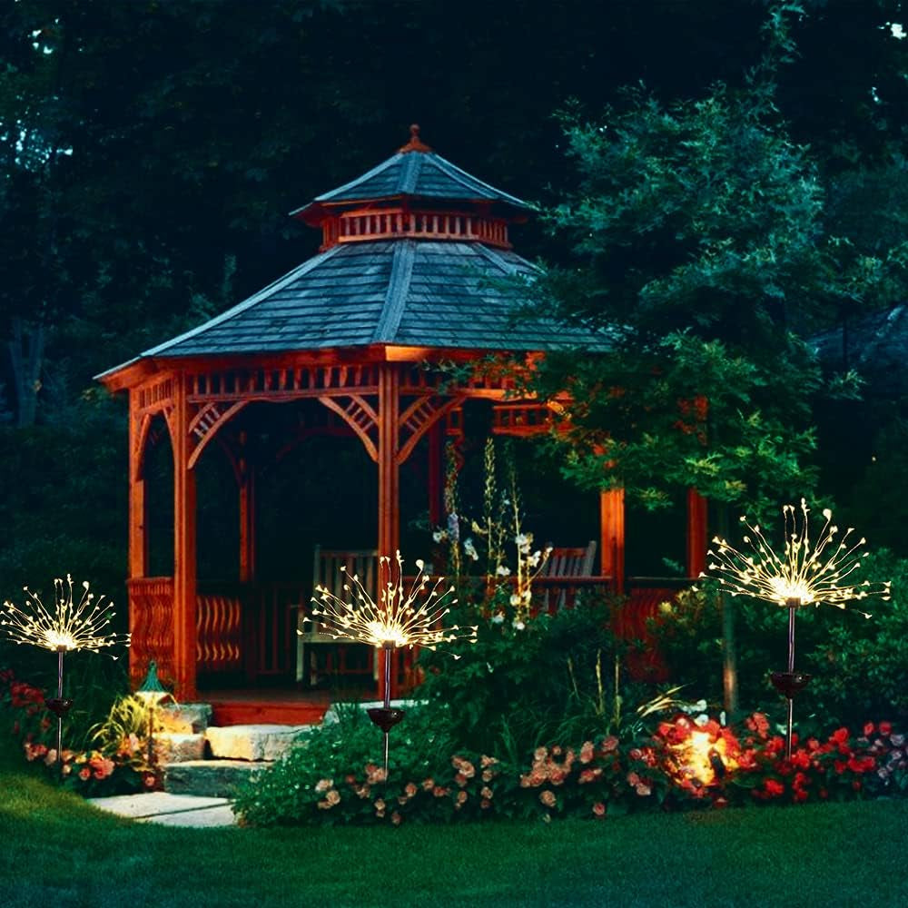 2 Pack Solar Firework Garden Lights
