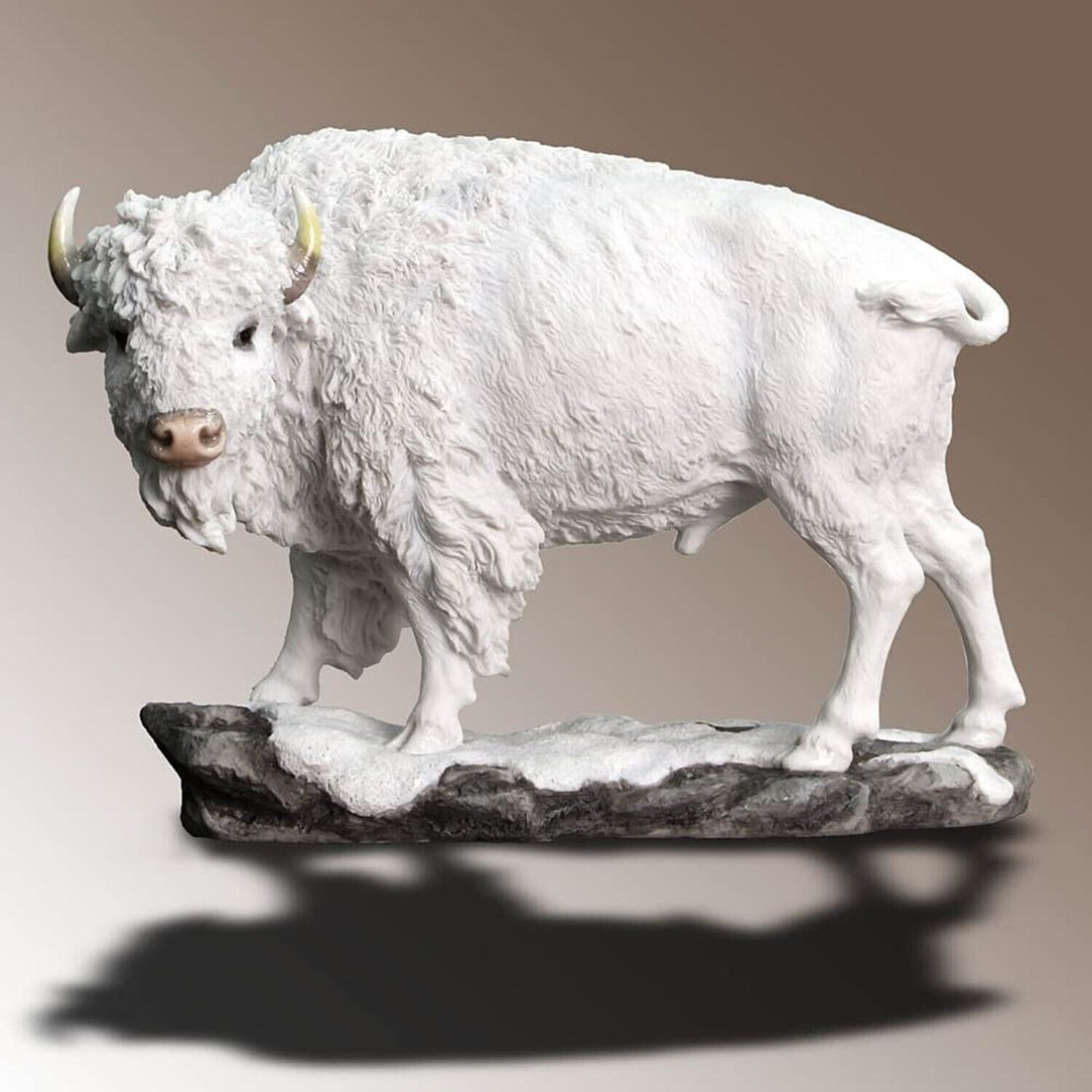 Bison Standing Decorative Statue Figurine