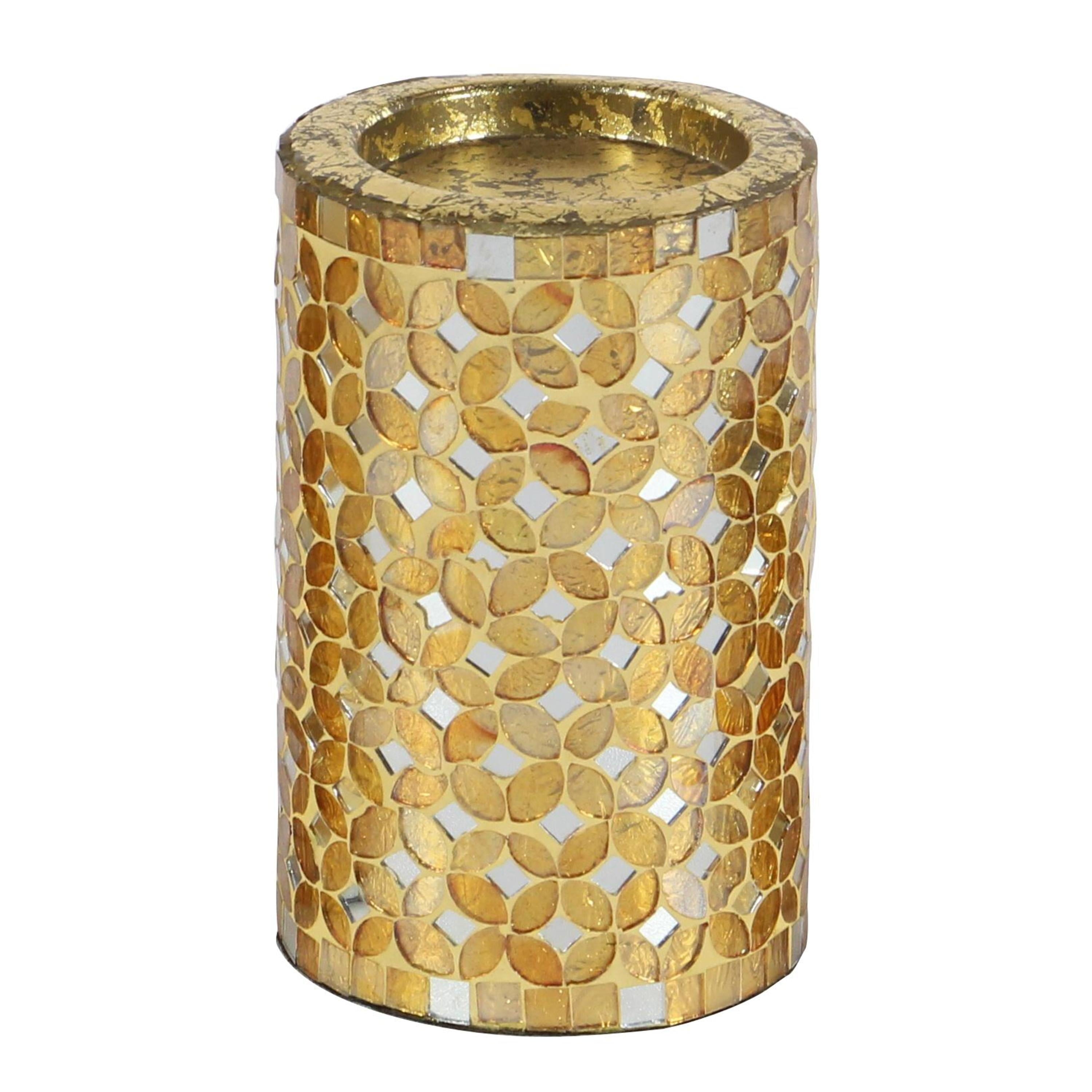 Handmade Candle Holder with Mosaic Pattern
