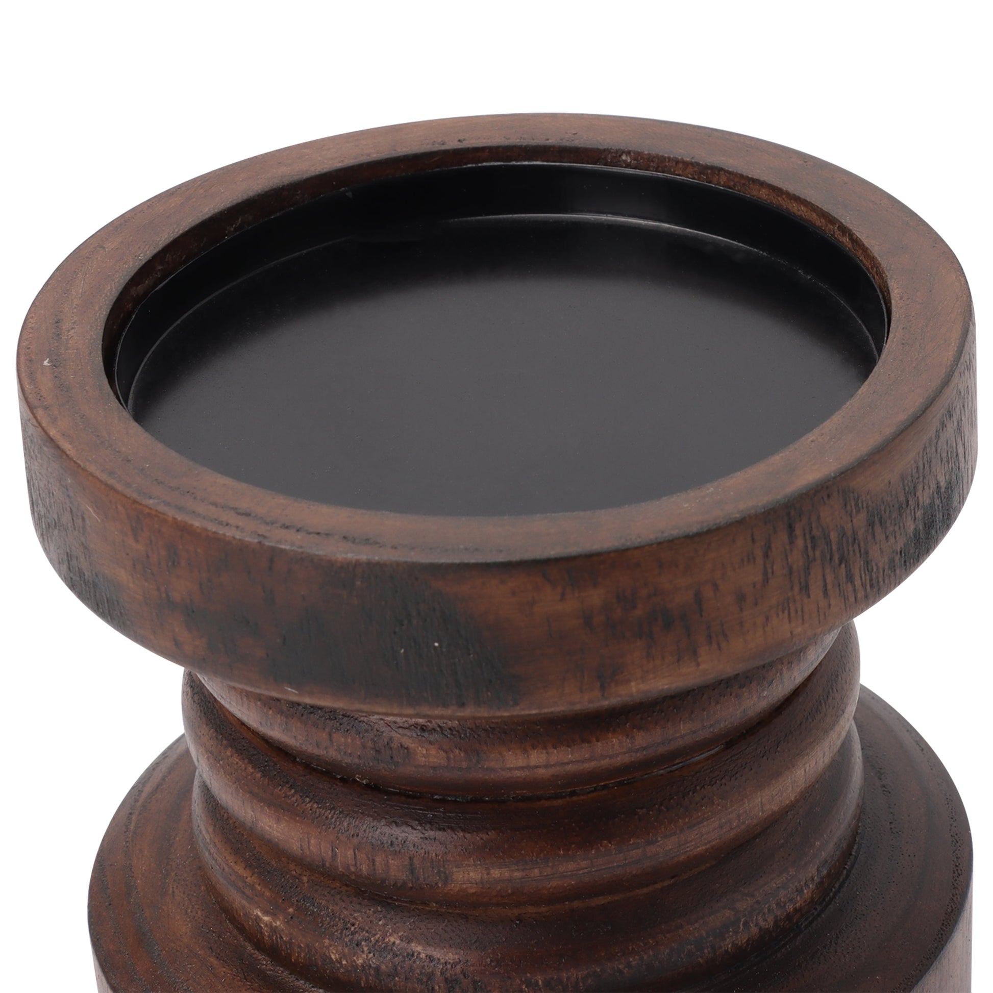 Decorative Wood Pillar Candleholder