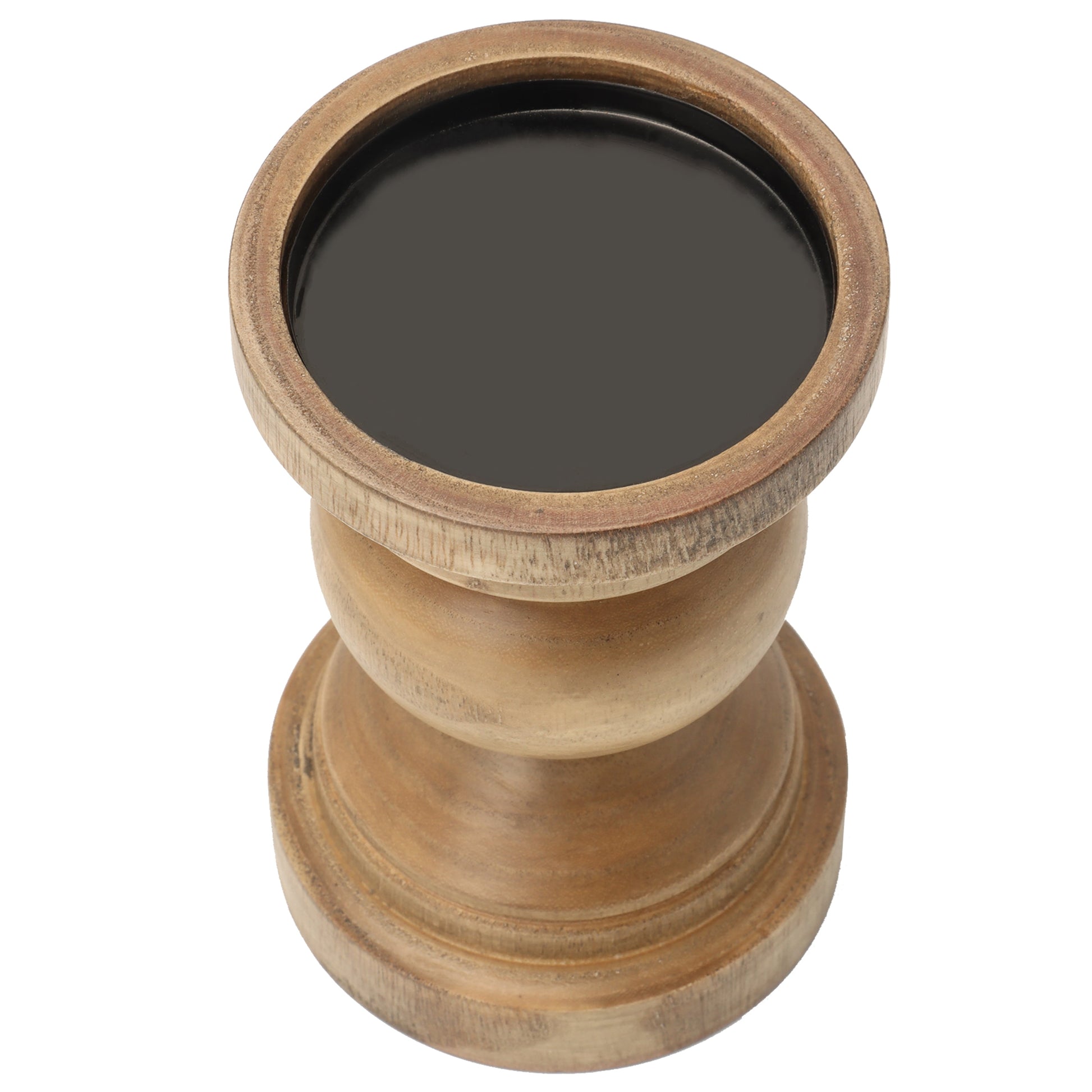 Decorative Wood Pillar Candleholder