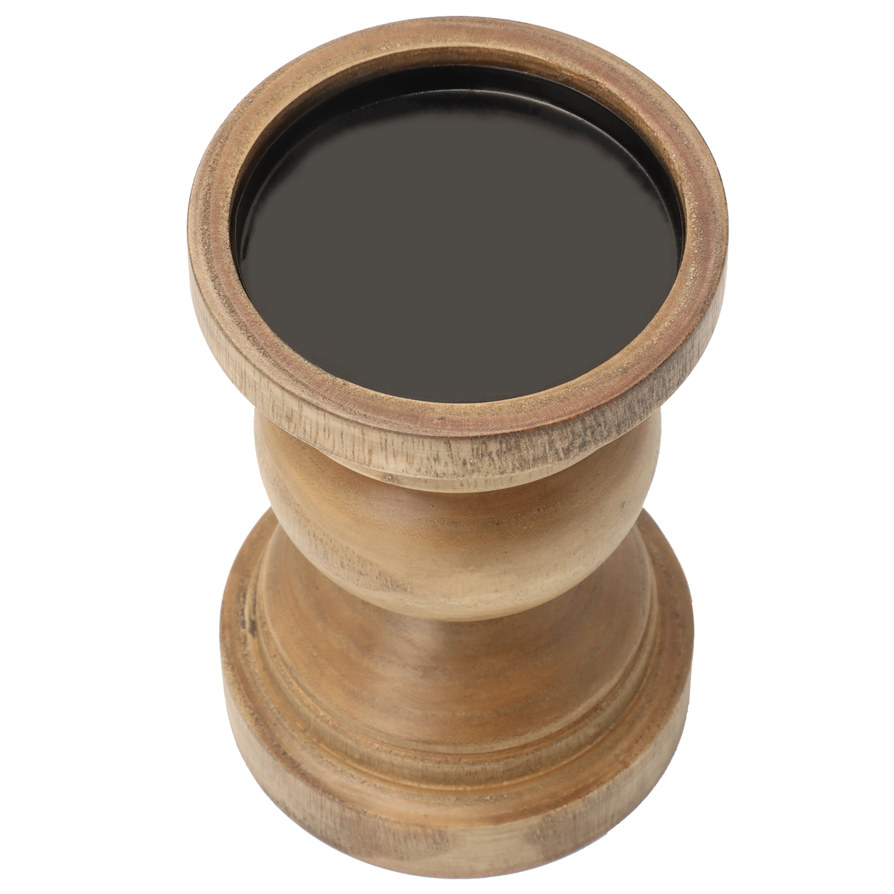 Decorative Wood Pillar Candleholder