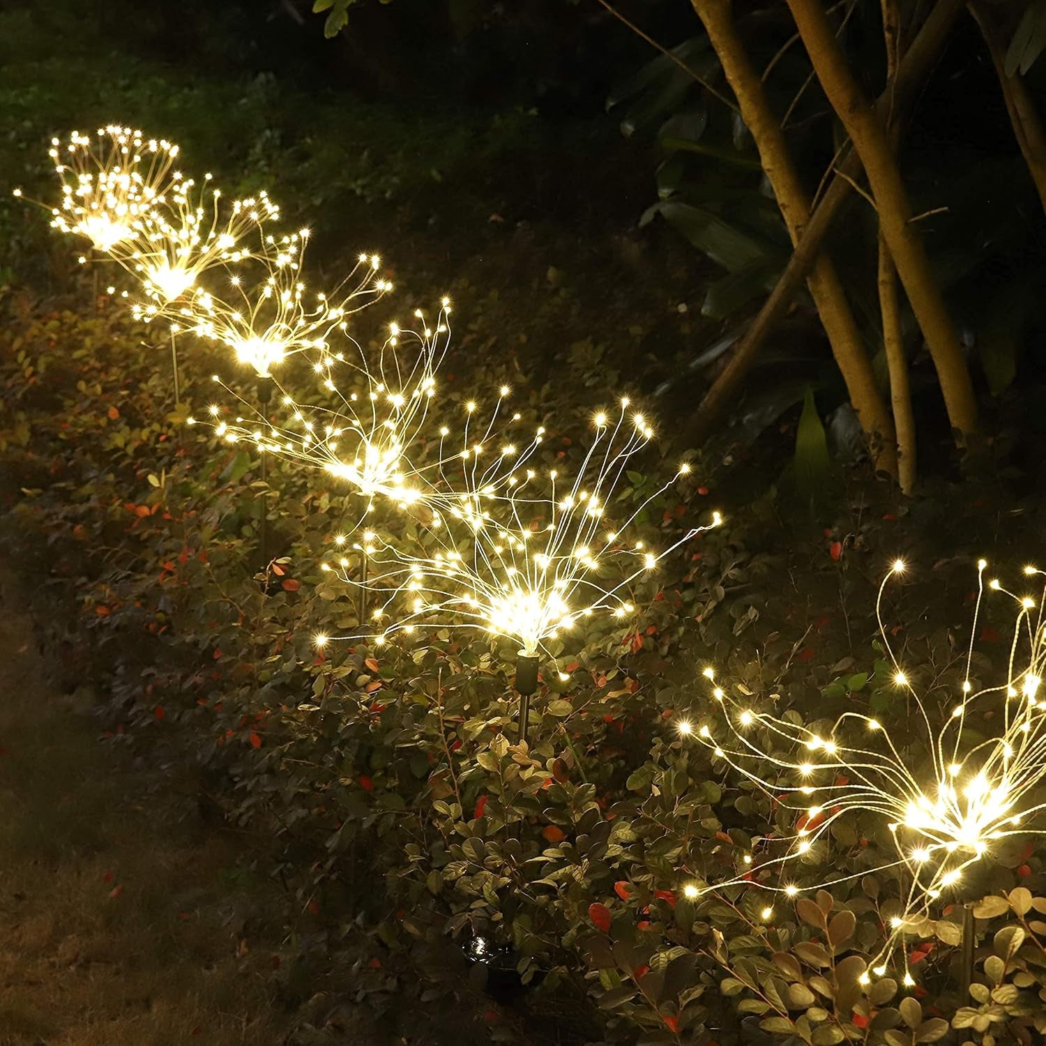 2 Pack Solar Firework Garden Lights