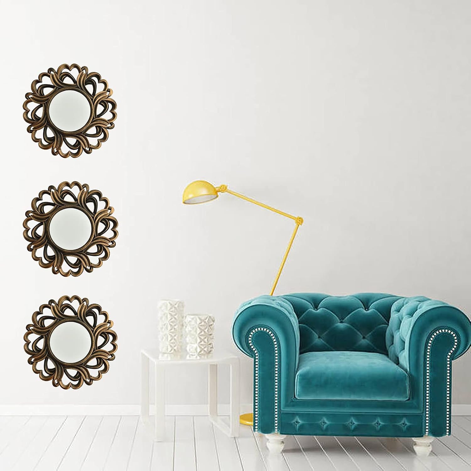 Small Mirrors Wall Décor Set of 3 