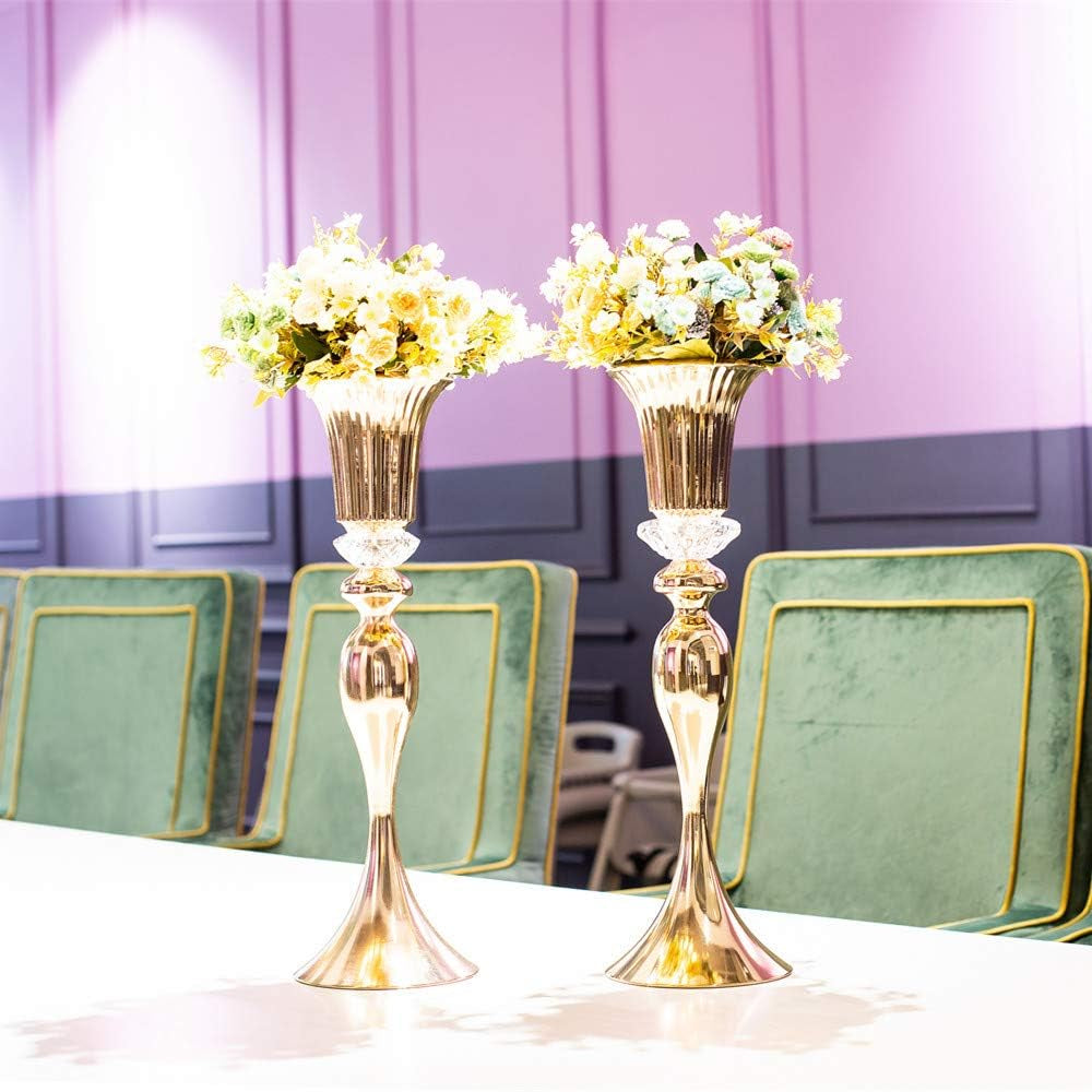 Metal Trumpet Wedding Flower Vases