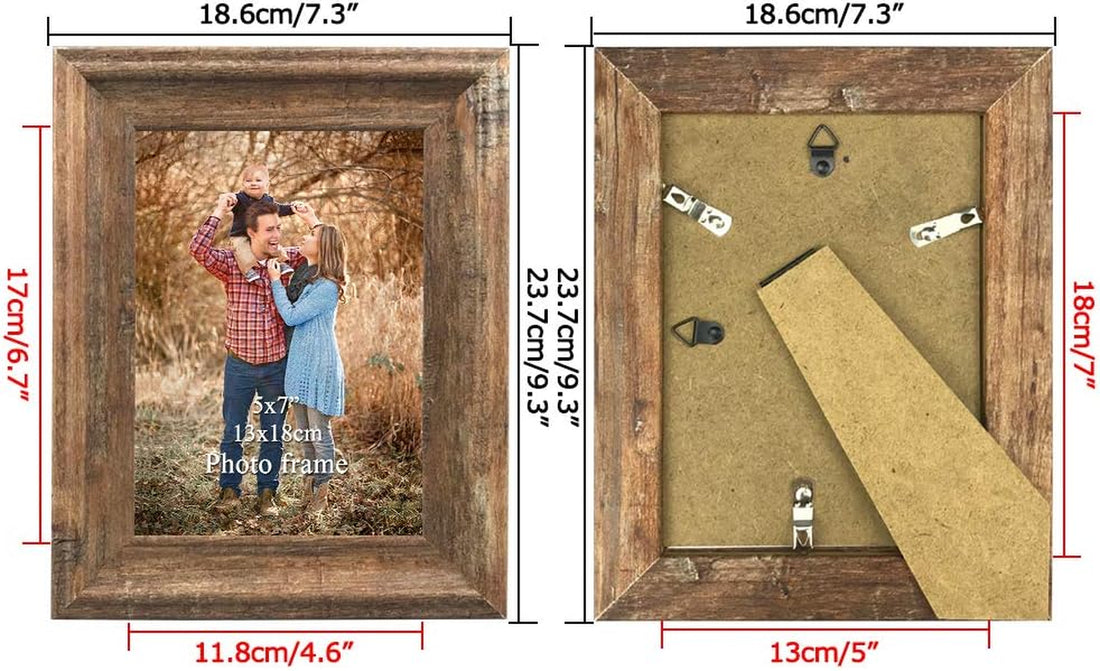 2-Pack 5X7 Picture Frames Set 