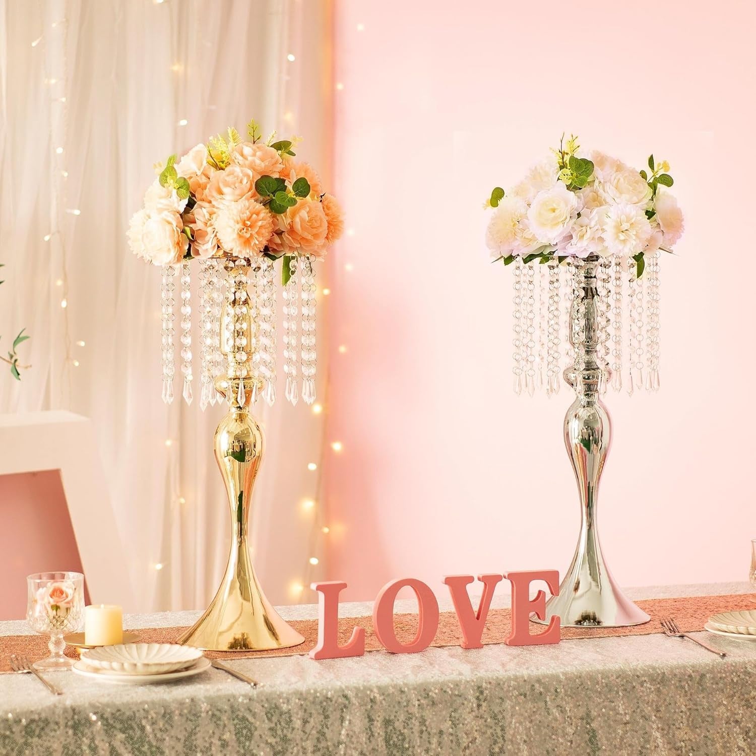 Metal Wedding Centerpieces for Table
