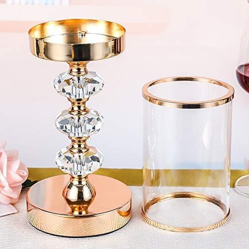 Crystal Candle Holder with Glass Lid