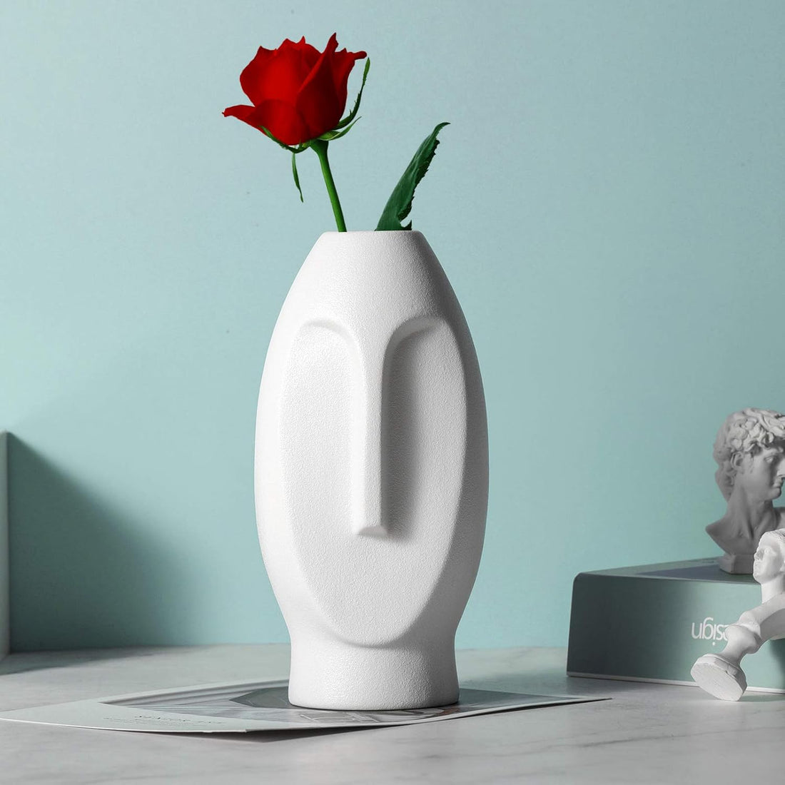Delicately Carved Art Face Style Vases