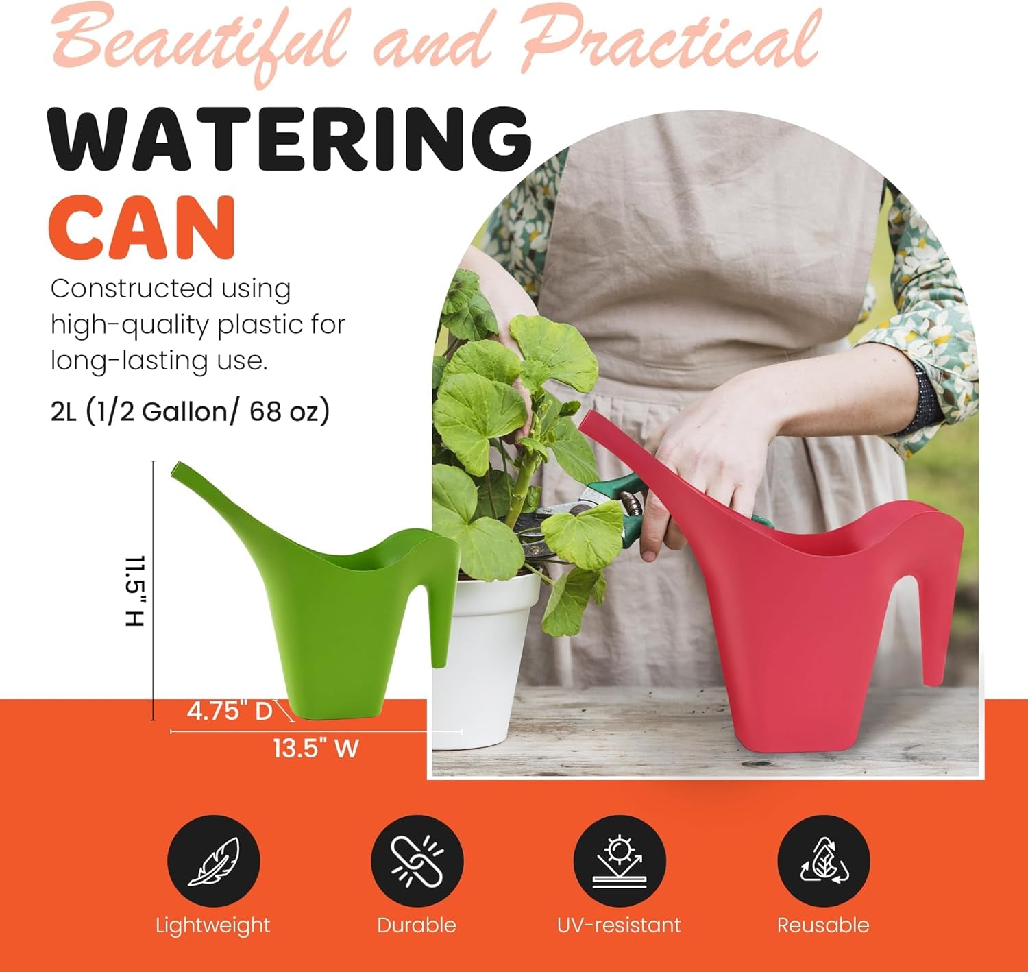 Mintra 1/2 Gallon Plant Watering Can
