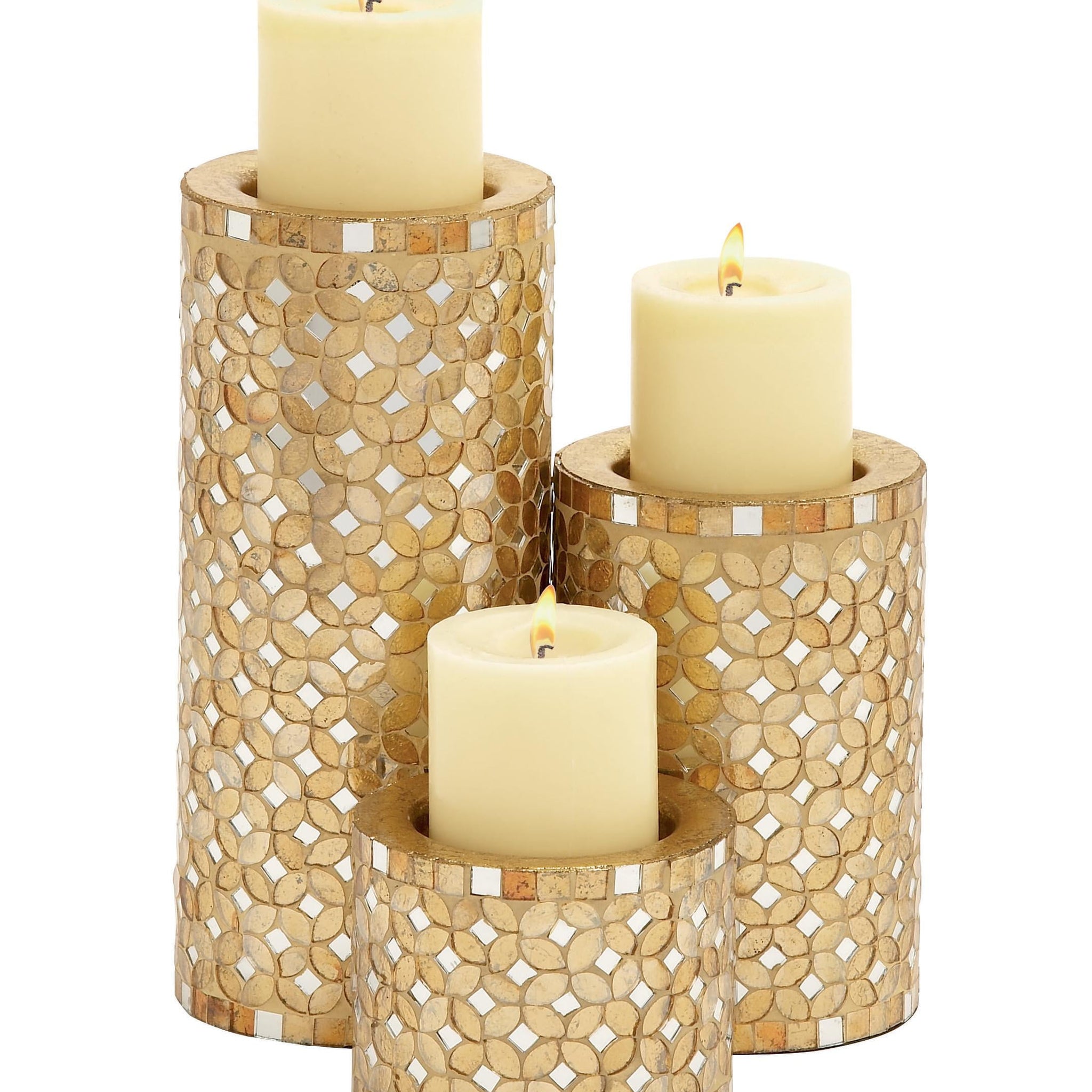 Handmade Candle Holder with Mosaic Pattern