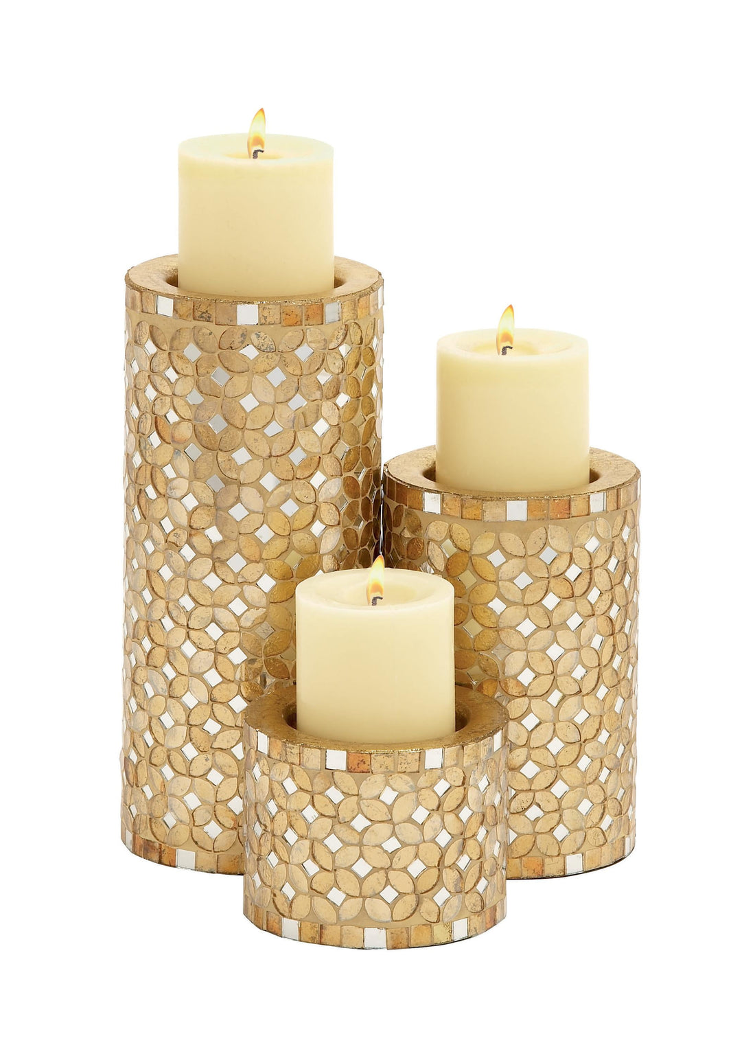 Handmade Candle Holder with Mosaic Pattern