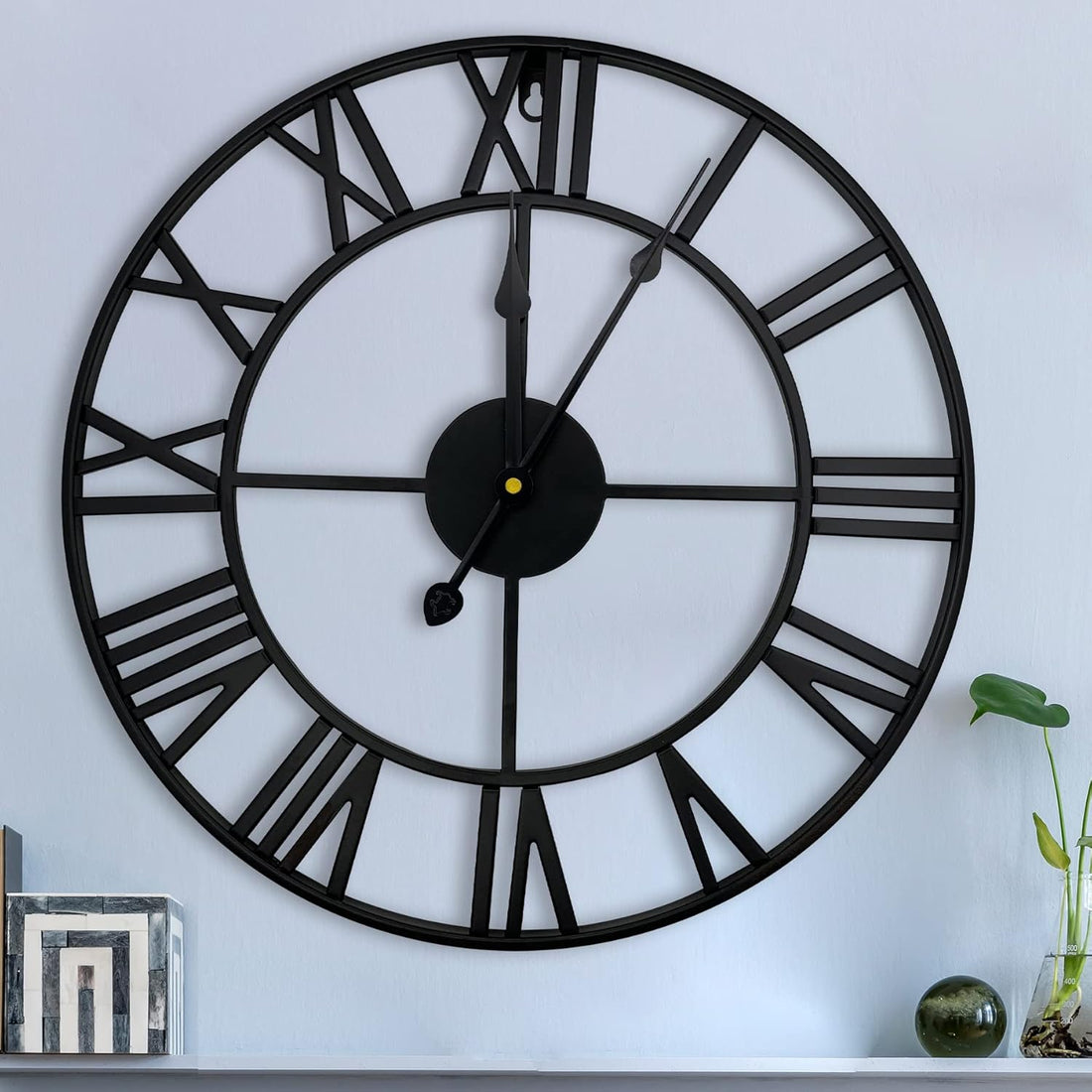 Large Modern Metal round Silent Clocks