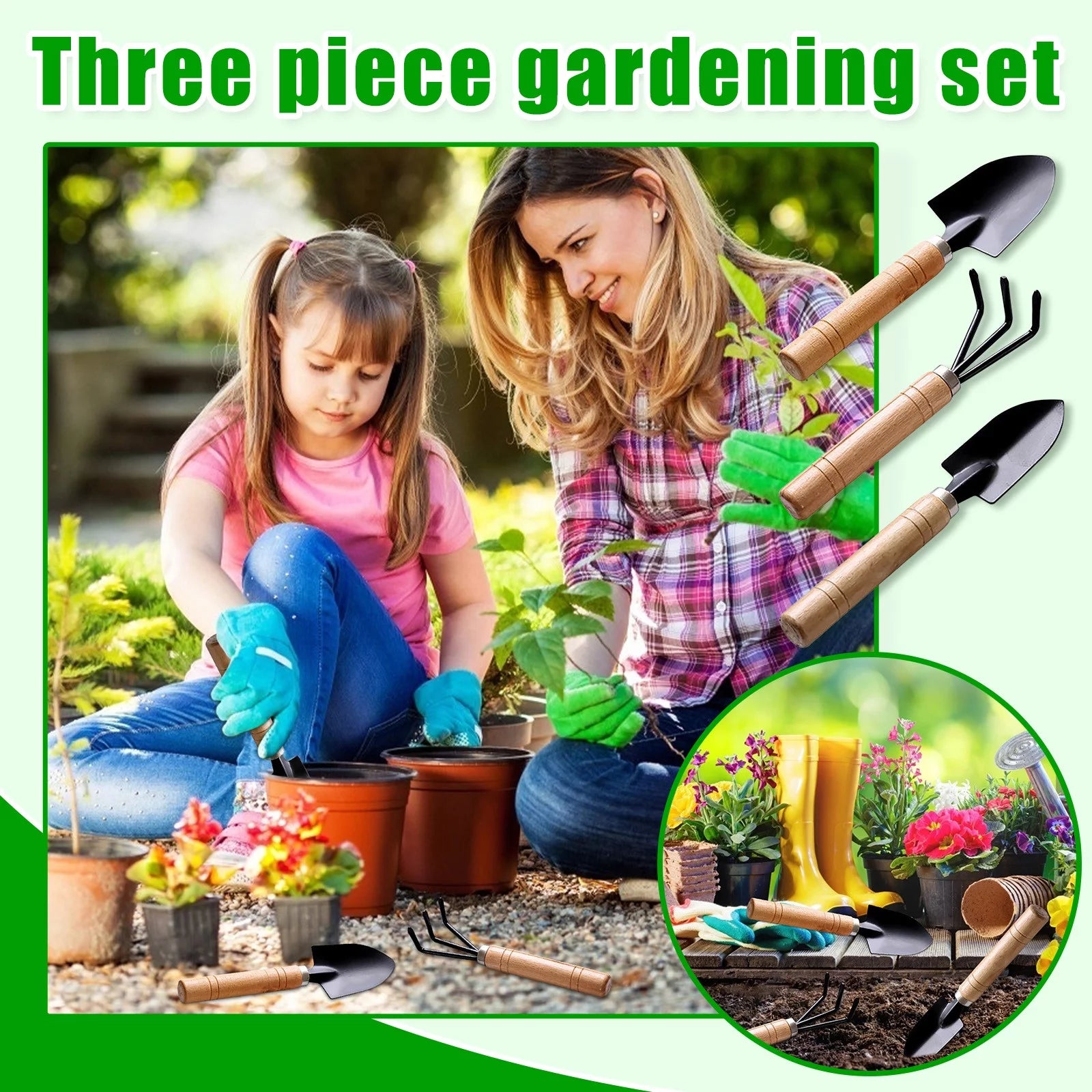 3Pcs Mini Indoor Planting Tools Set