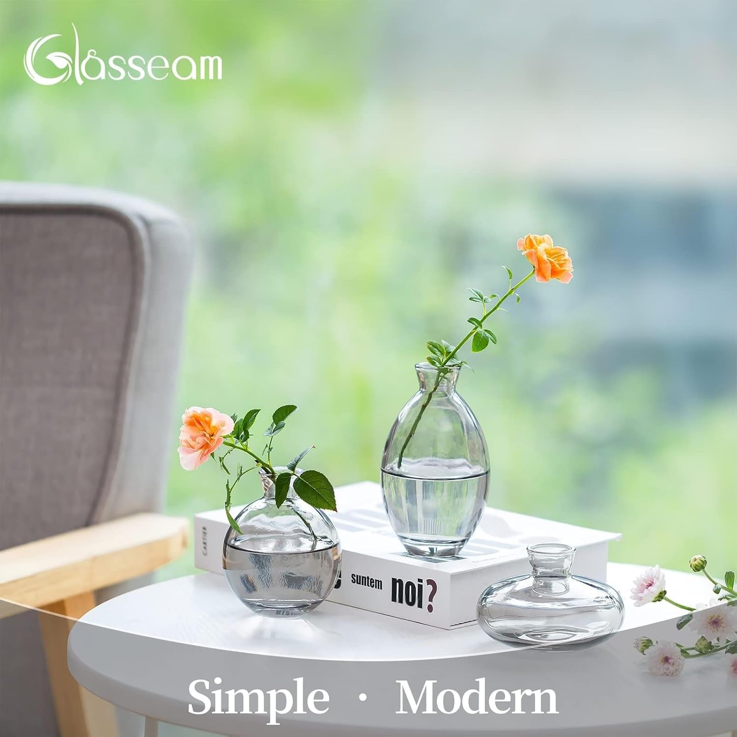 Handmade Cute Gray Small Vases