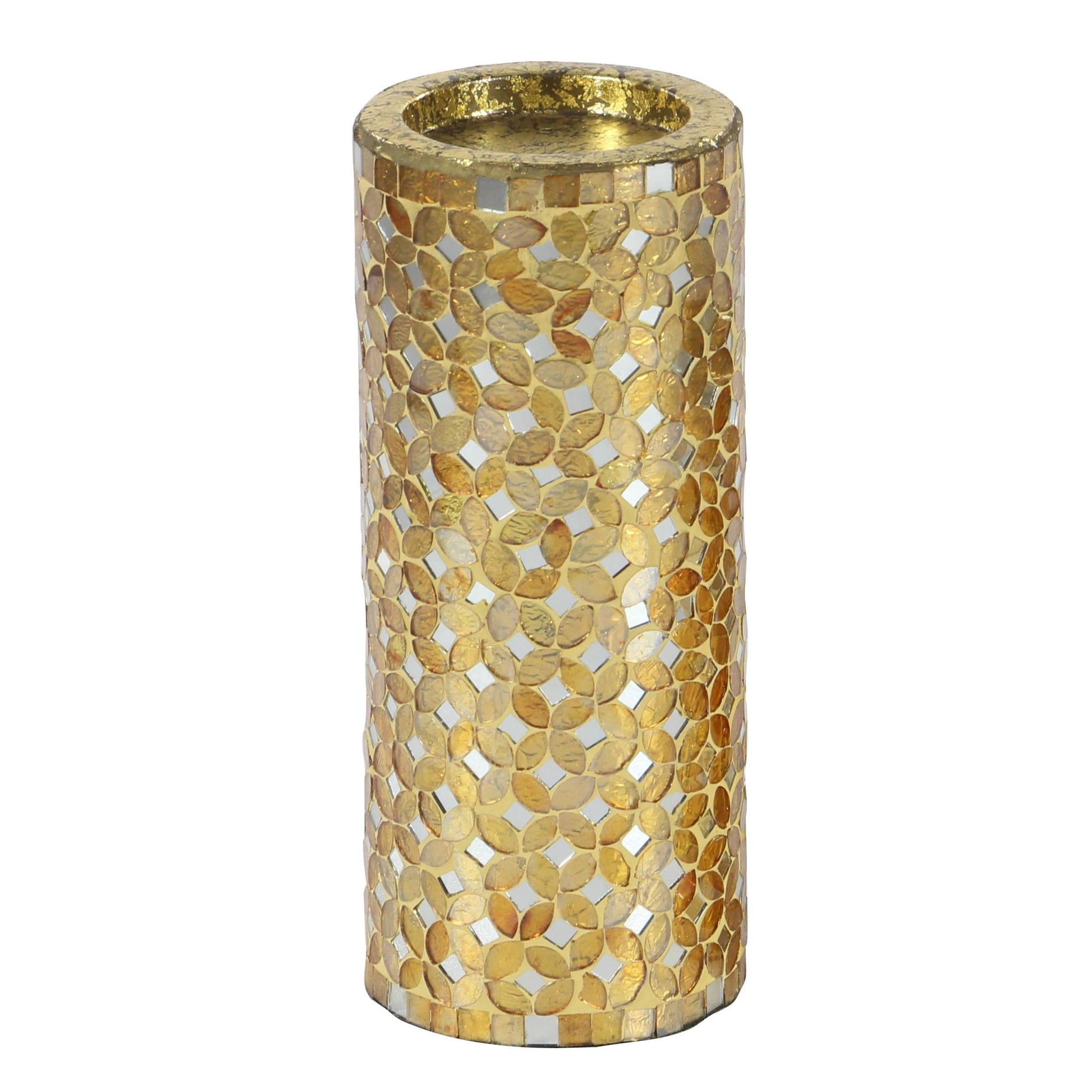 Handmade Candle Holder with Mosaic Pattern