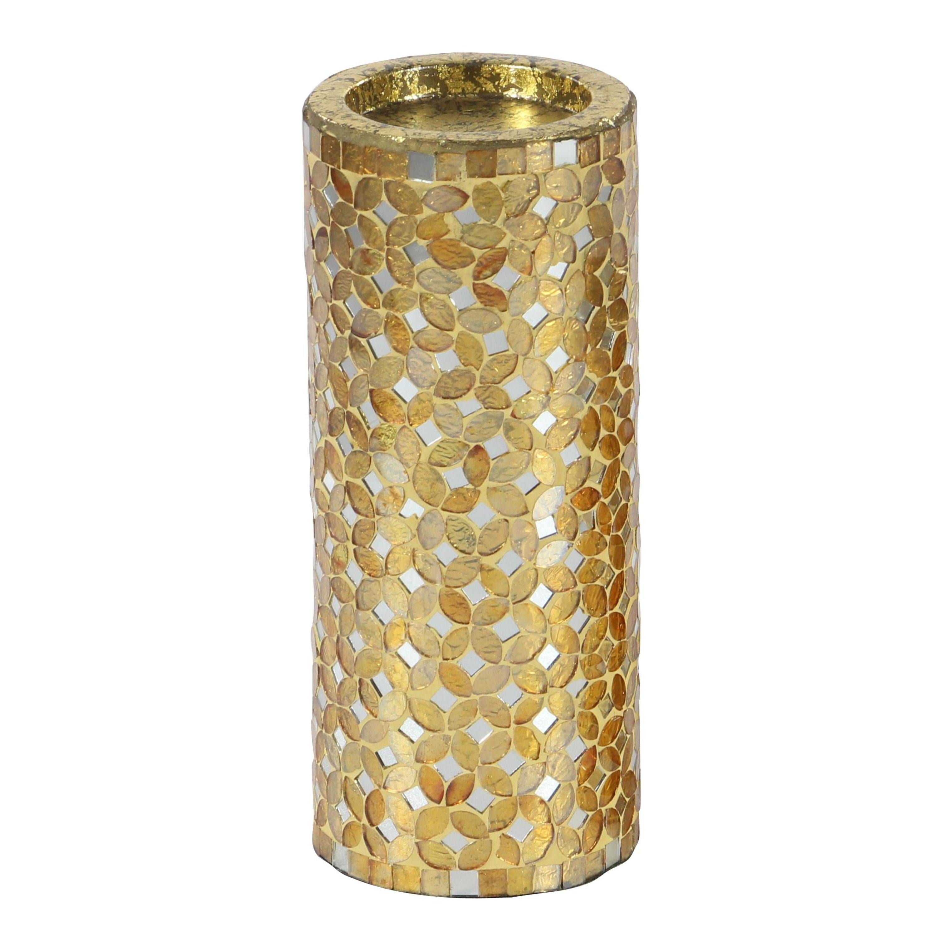 Handmade Candle Holder with Mosaic Pattern