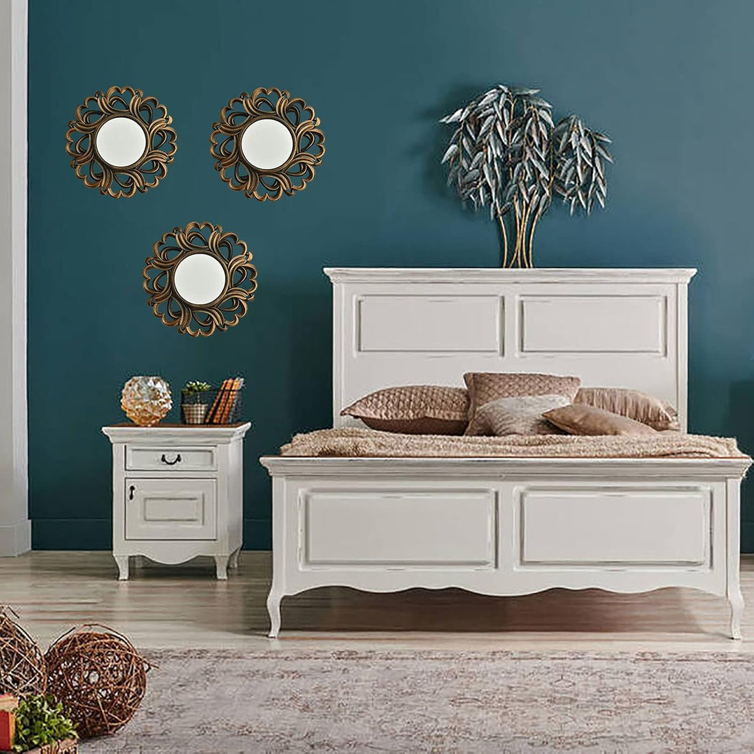 Small Mirrors Wall Décor Set of 3 