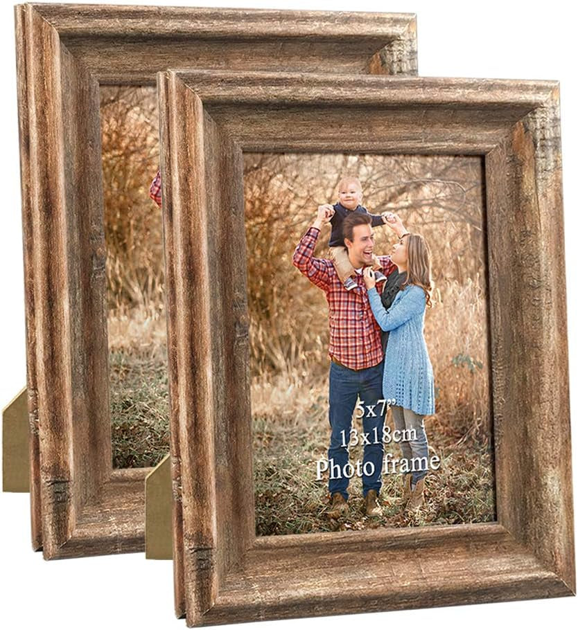 2-Pack 5X7 Picture Frames Set 