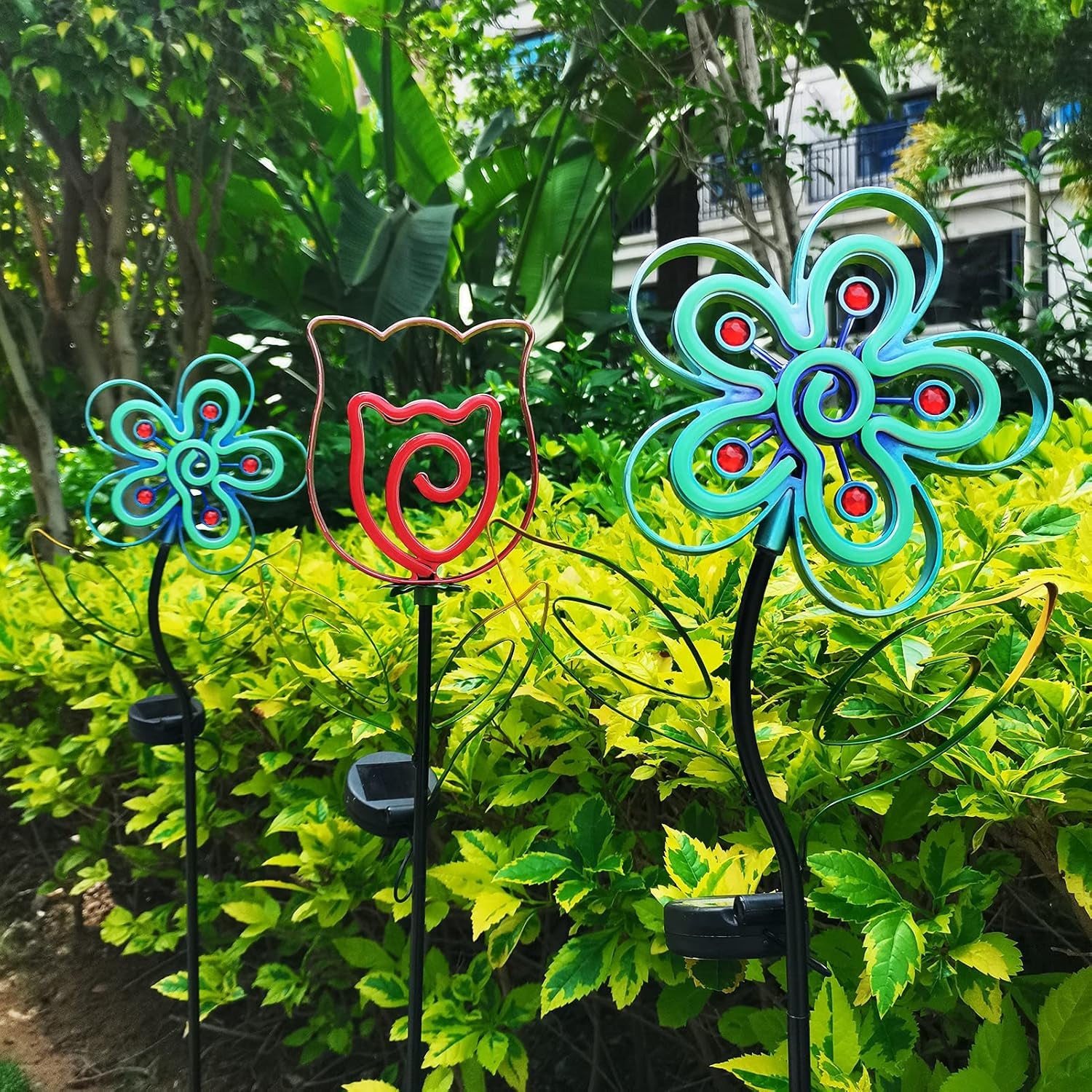 Solar Flower Garden Neon Lights