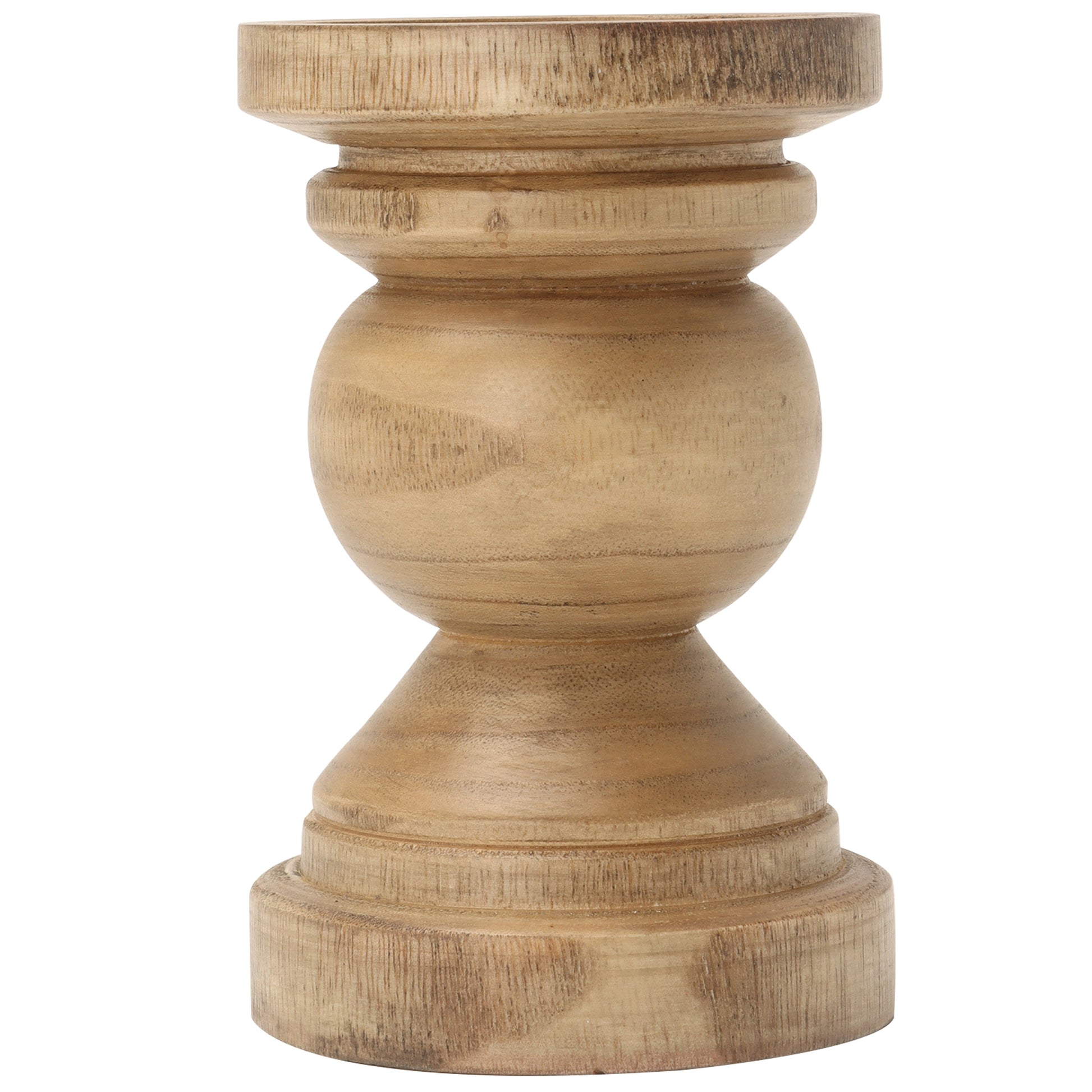 Decorative Wood Pillar Candleholder
