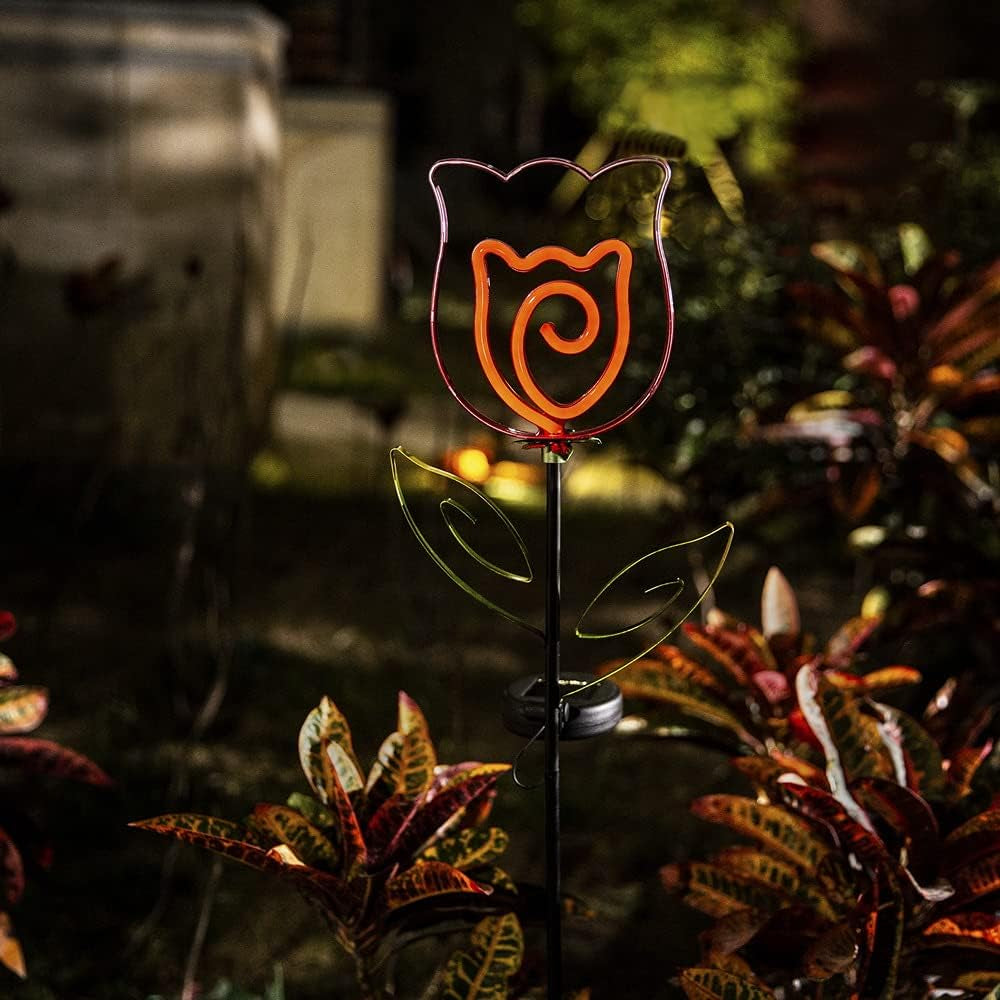 Solar Flower Garden Neon Lights