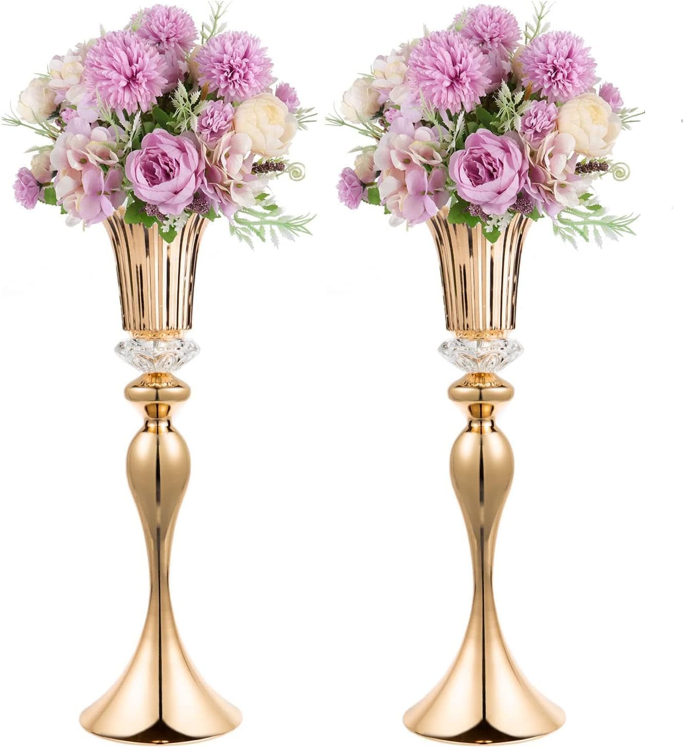 Metal Trumpet Wedding Flower Vases