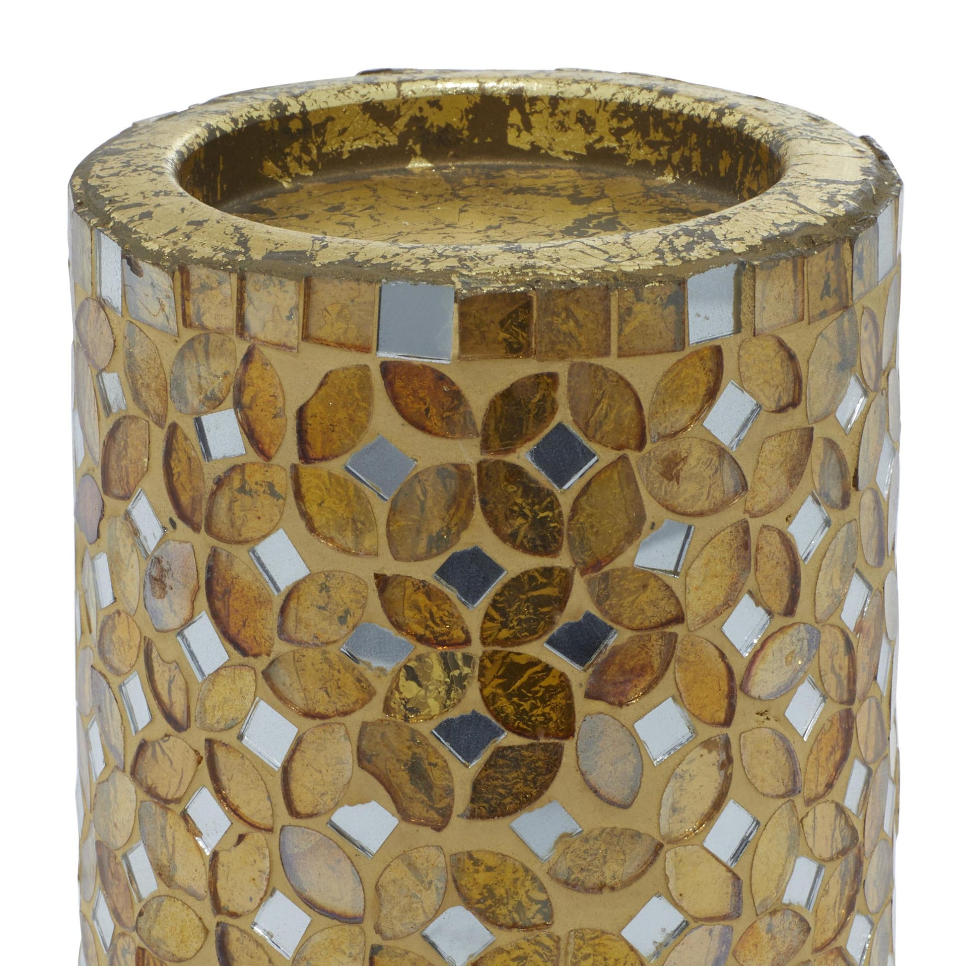 Handmade Candle Holder with Mosaic Pattern